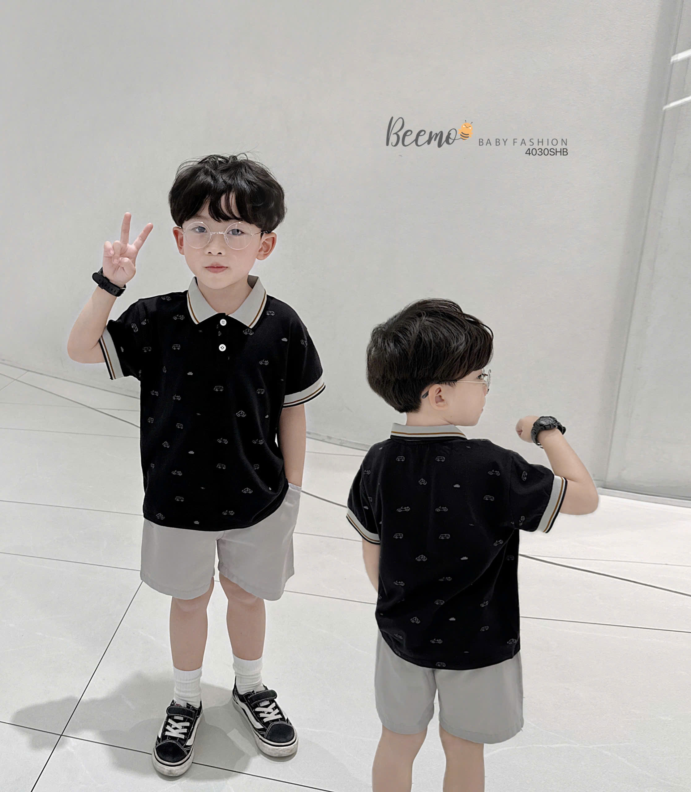 BEEMO 4030SHB – SET POLO CỘC TAY IN TRÀN Ô TÔ