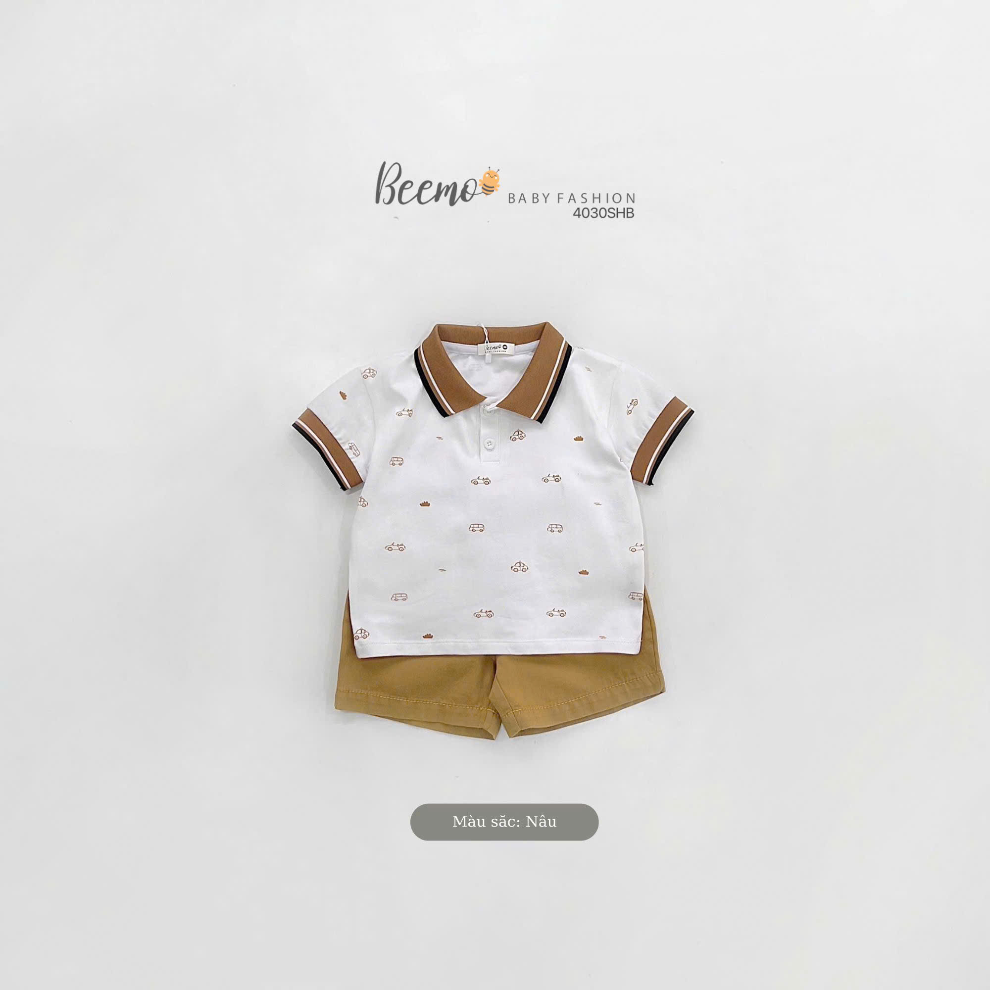BEEMO 4030SHB – SET POLO CỘC TAY IN TRÀN Ô TÔ