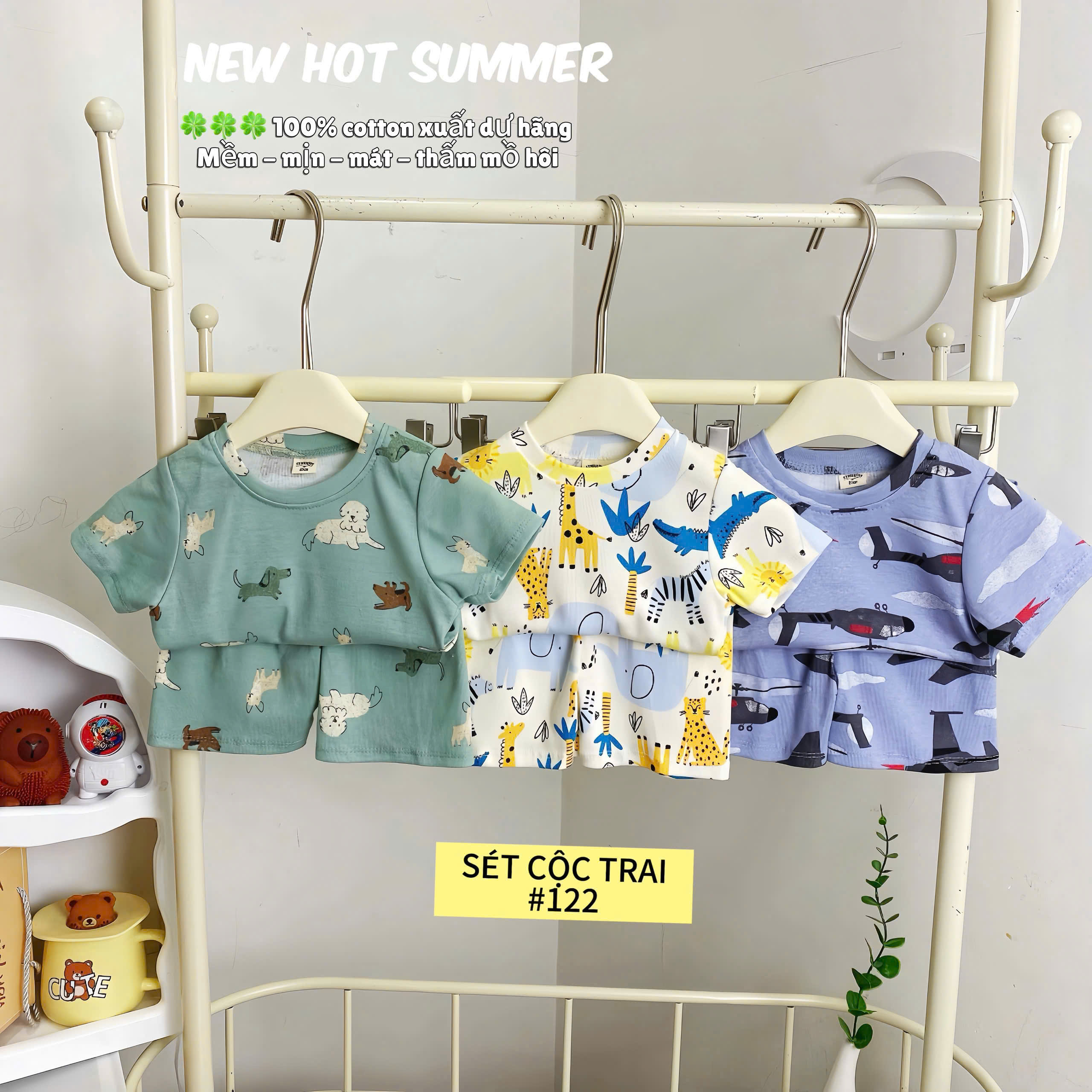 LYNHKIDS_SET 3 BỘ CỘC TAY XUẤT DƯ BÉ TRAI – Mẫu mới nhất 2025