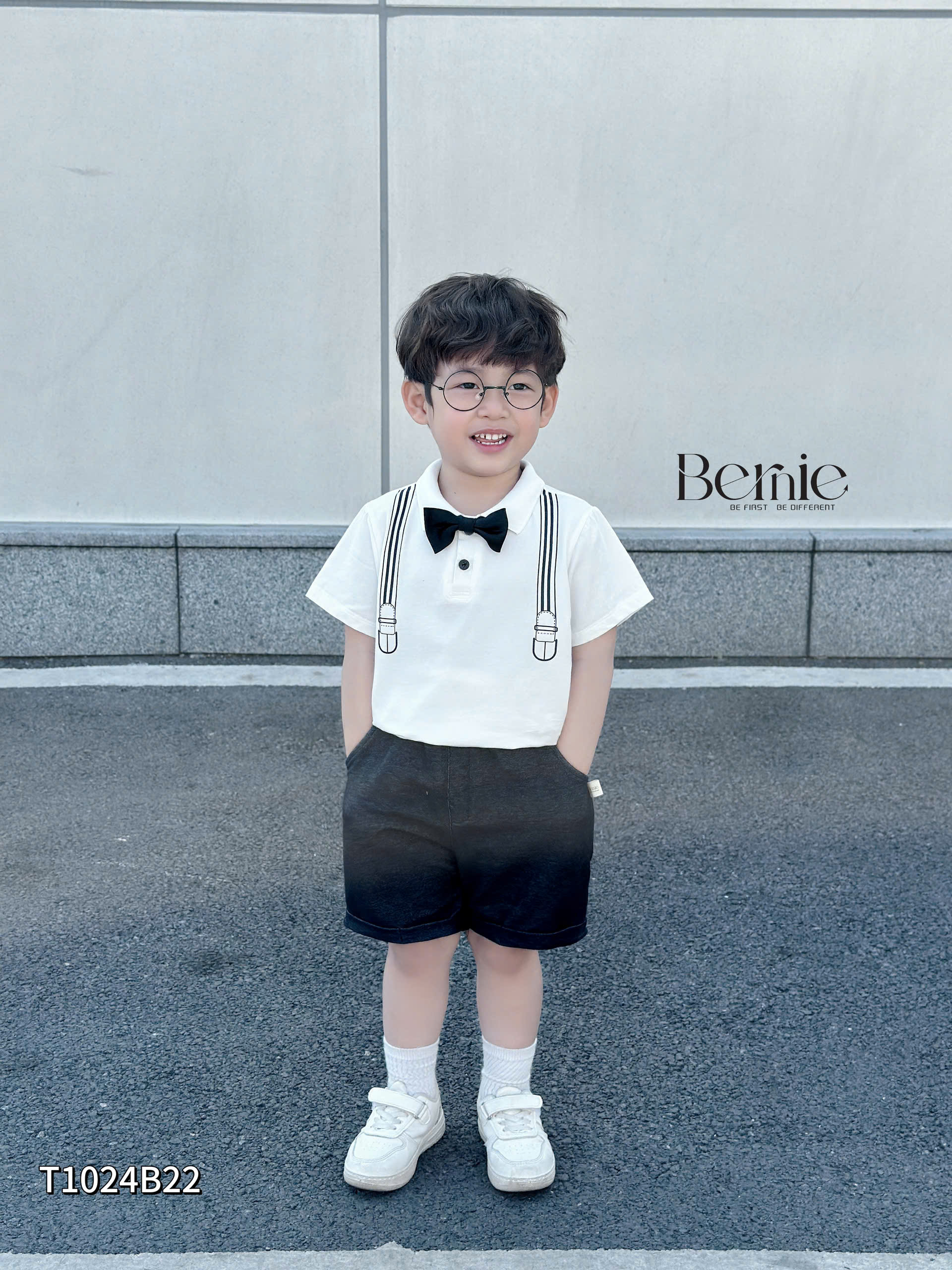 BERNIE – SET CÔNG TỬ ÁO POLO QUẦN DA CÁ CHO BÉ TRAI