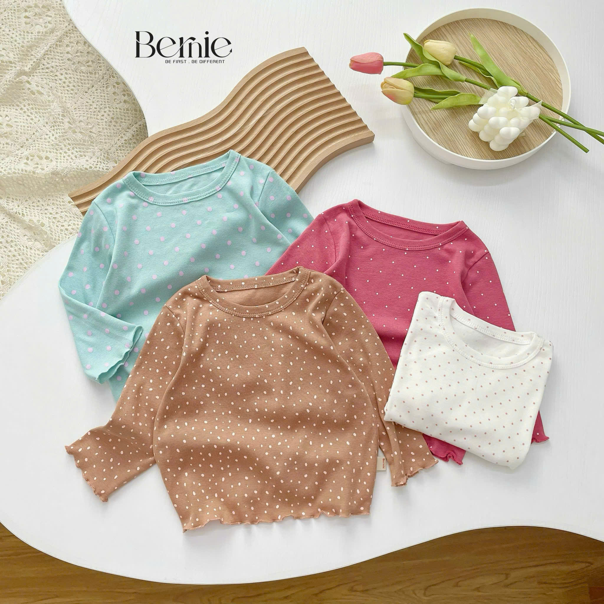 Bernie_BỘ CHẤM BI DÀI TAY CHO BÉ – MỀM MẠI, XINH YÊU