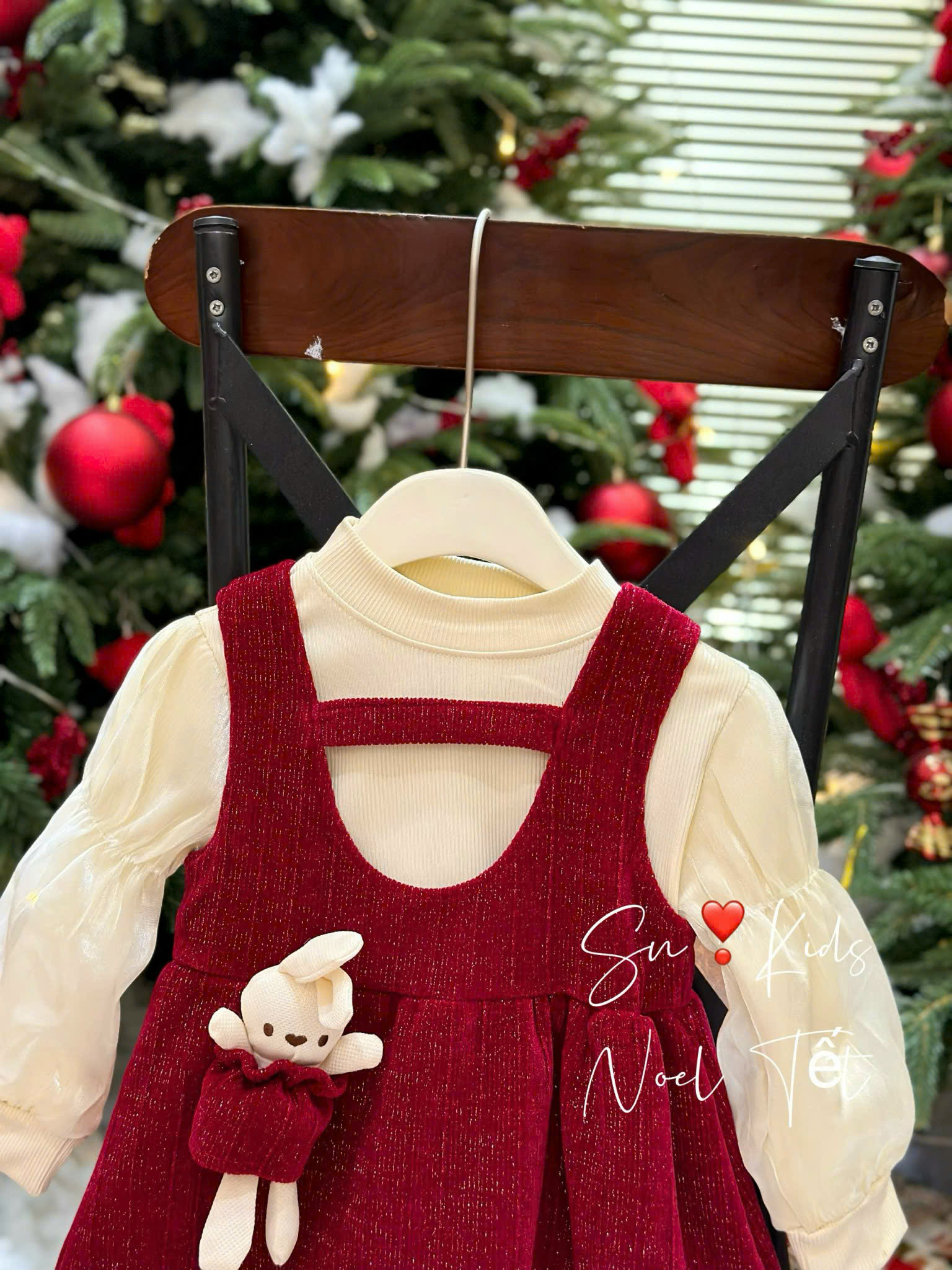 SET VÁY NHUNG KIM TUYẾN SIÊU XINH CHO BÉ YÊU