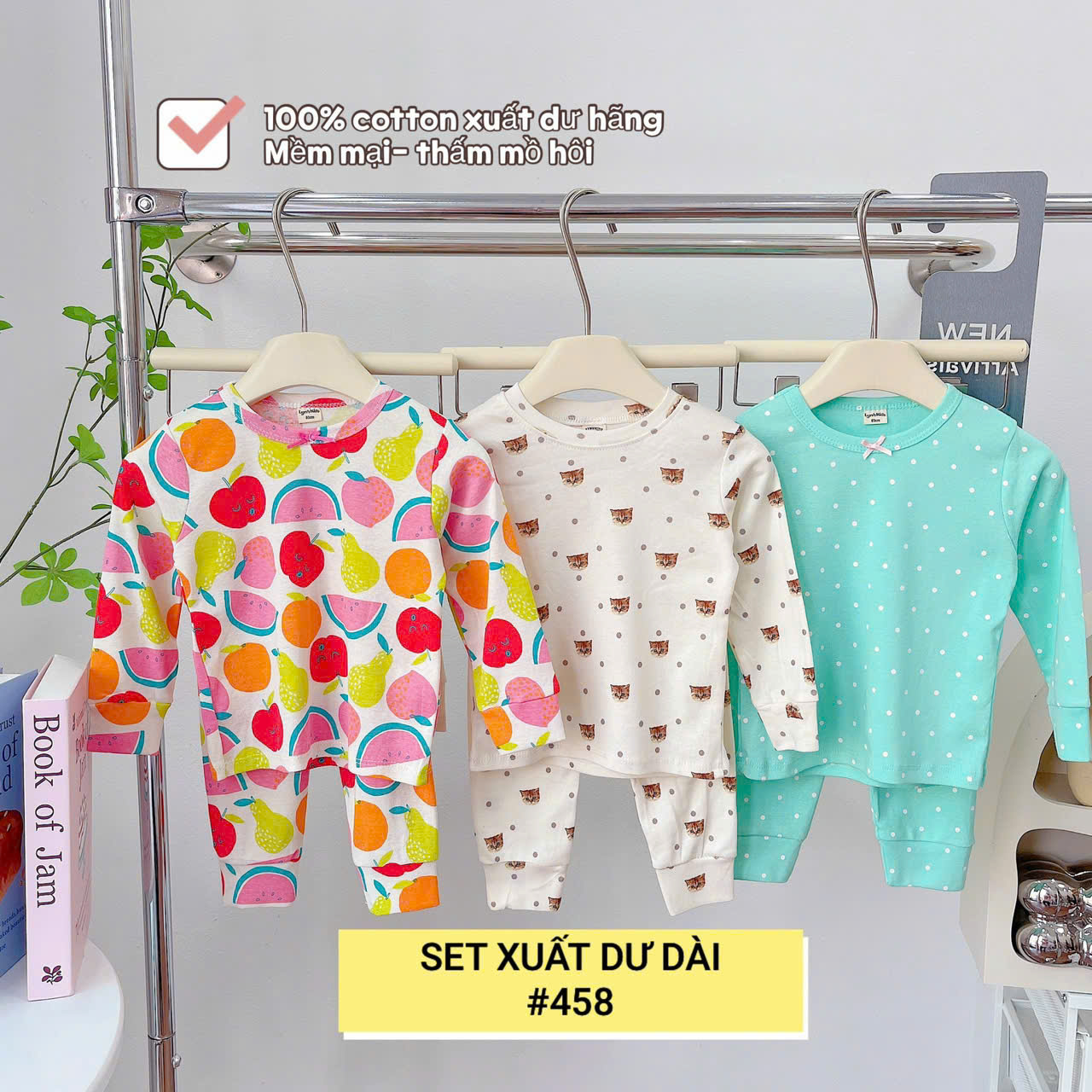 Lynhkids _SET 3 BỘ XUẤT DƯ DÀI TAY BÉ GÁI SIÊU XINH