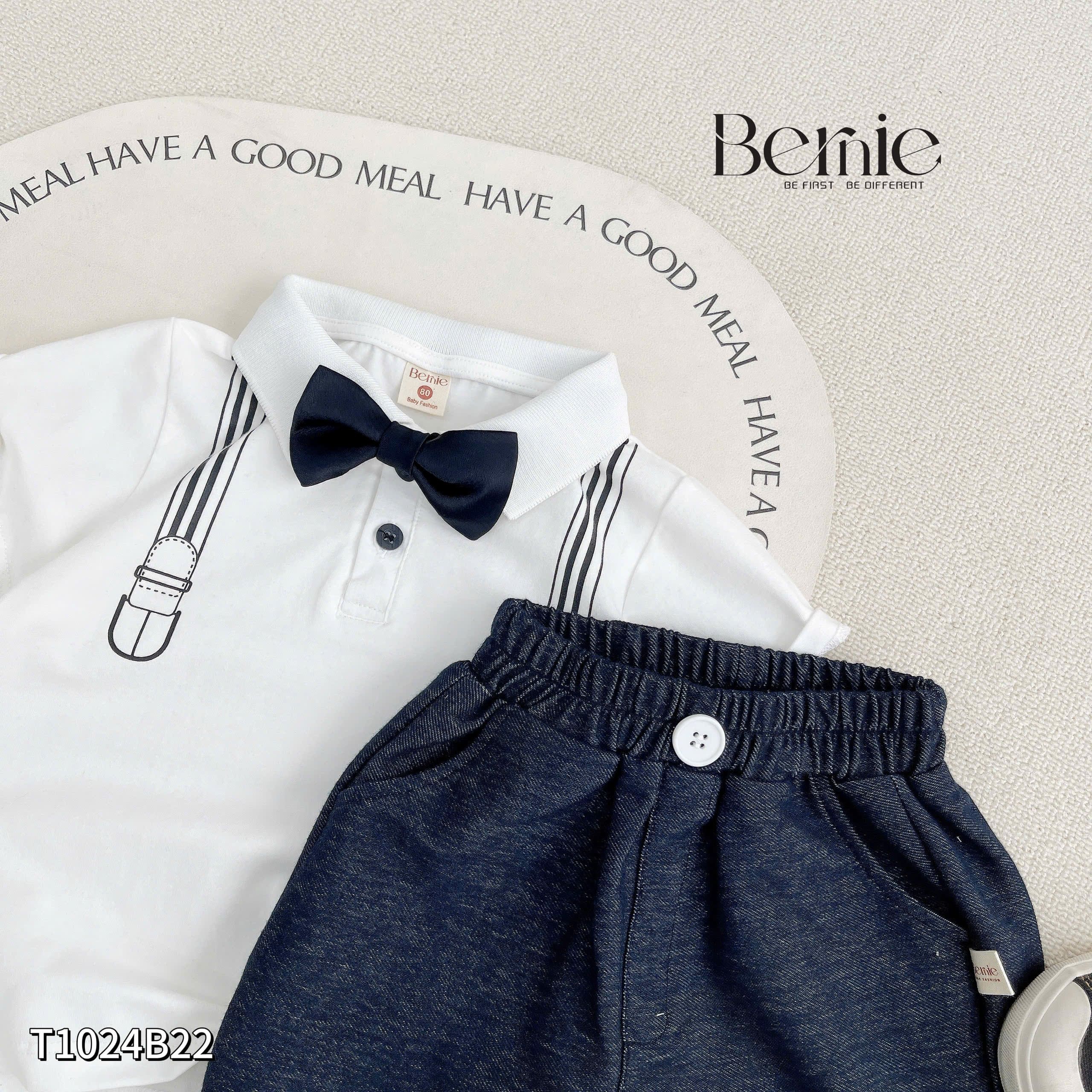 BERNIE – SET CÔNG TỬ ÁO POLO QUẦN DA CÁ CHO BÉ TRAI