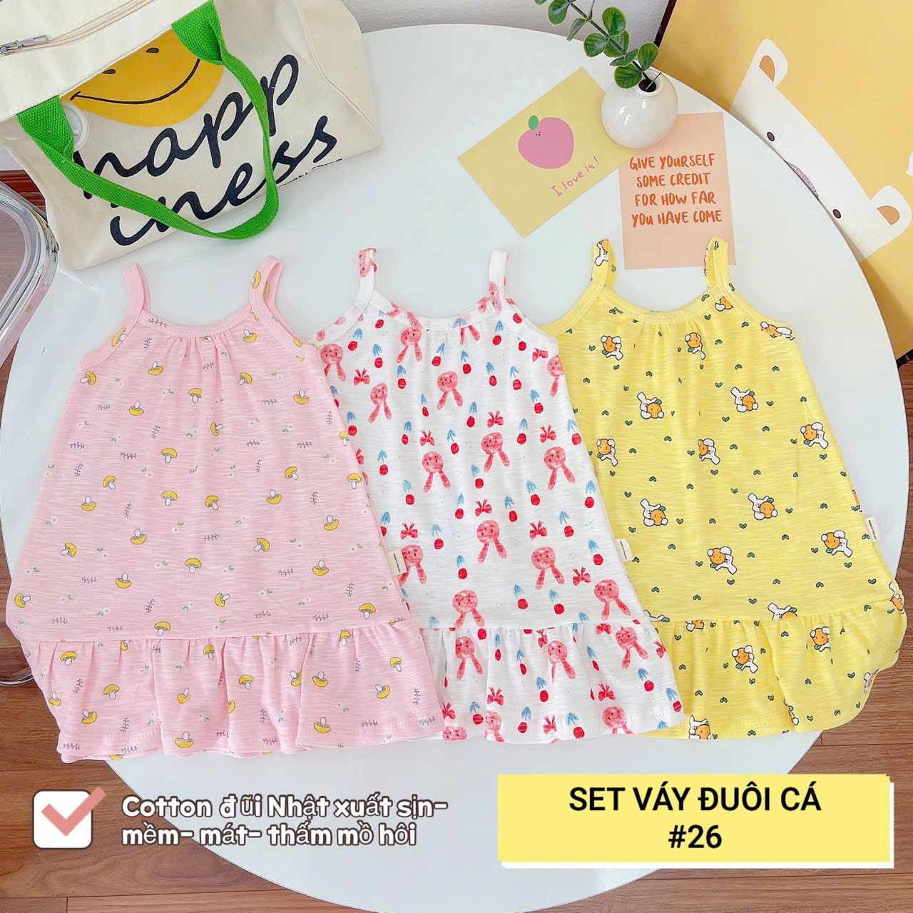 LYNHKIDS_VÁY 2 DÂY ĐUÔI CÁ LYNH CỰC XINH CHO BÉ GÁI