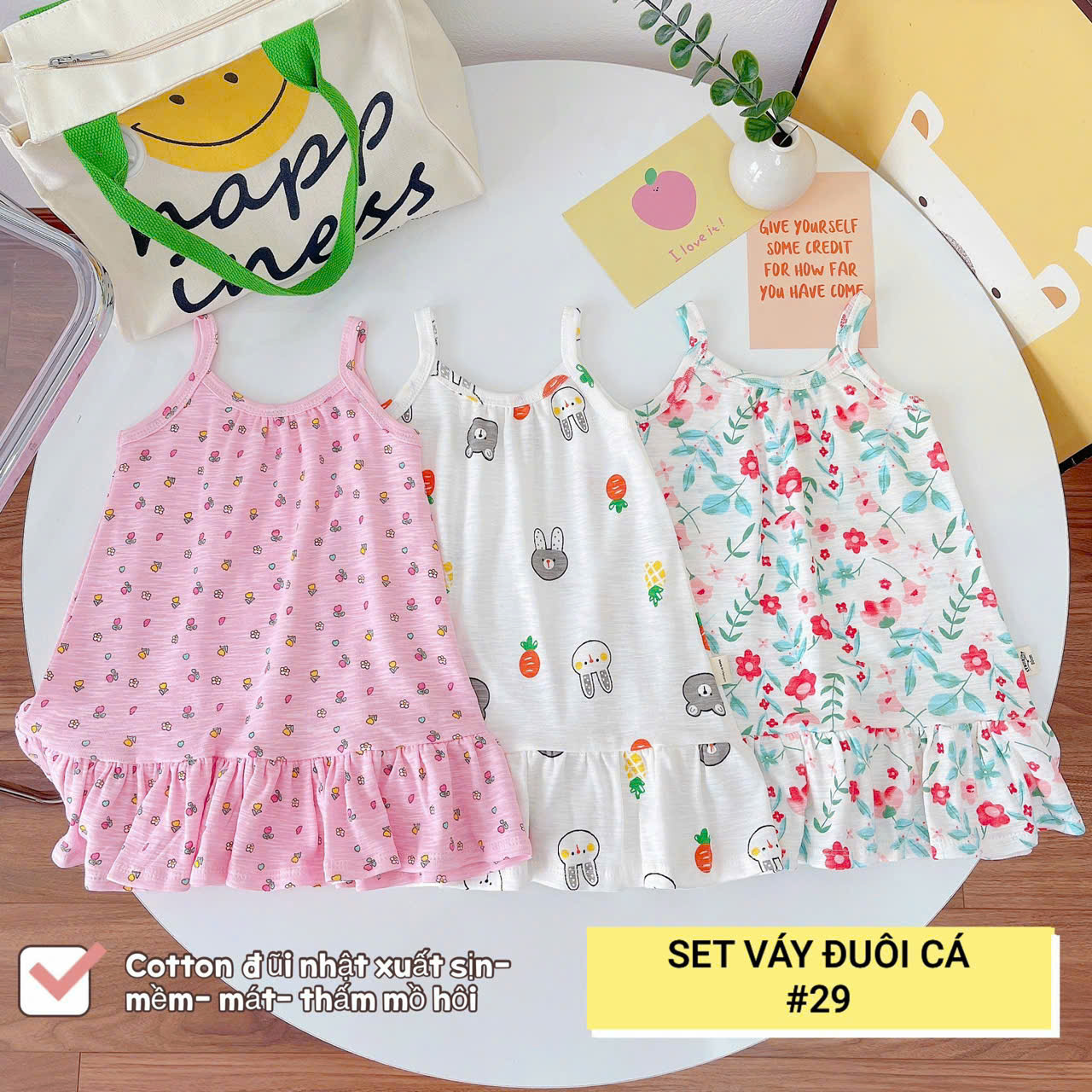 LYNHKIDS_VÁY 2 DÂY ĐUÔI CÁ LYNH CỰC XINH CHO BÉ GÁI
