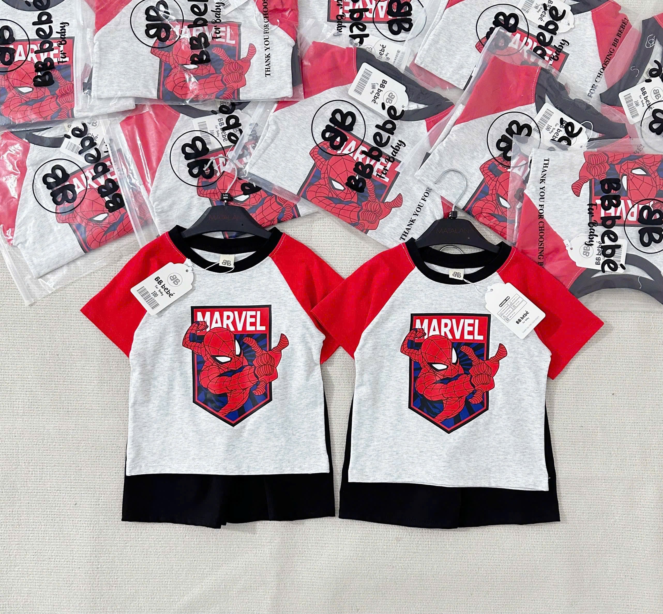[BỘ MARVEL ĐỎ ĐEN] – PHIÊN BẢN HÈ SIÊU HOT CHO BÉ TRAI