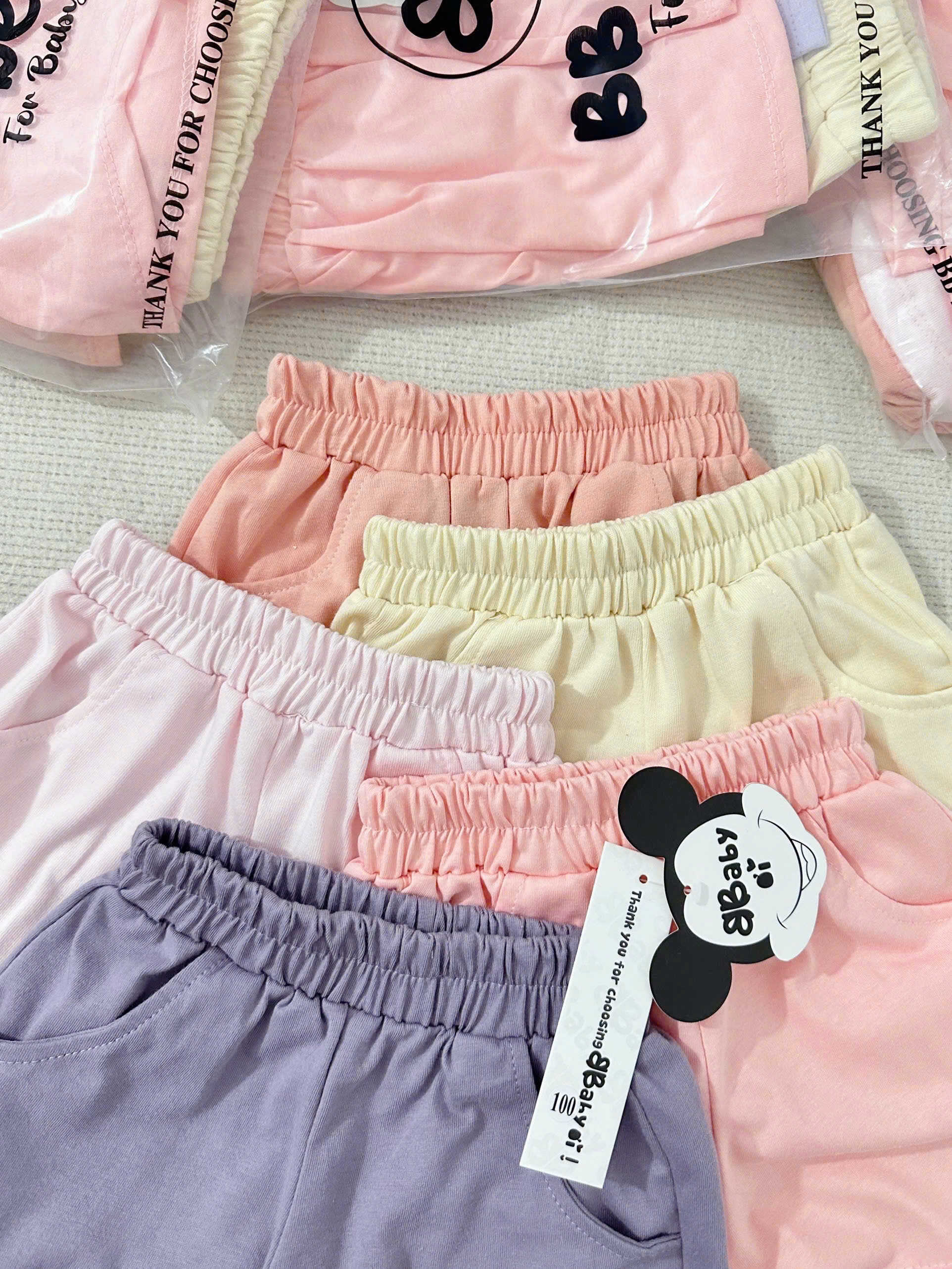 SET 5 QUẦN ĐÙI COTTON BÉ GÁI – MỀM MẠI, THOÁNG MÁT, MIX ĐỒ SIÊU XINH