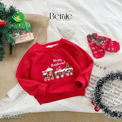 BERNIE_ÁO NOEL ĐỎ 4 HỌA TIẾT NOEL DỄ THƯƠNG CHO BÉ TRAI GÁI