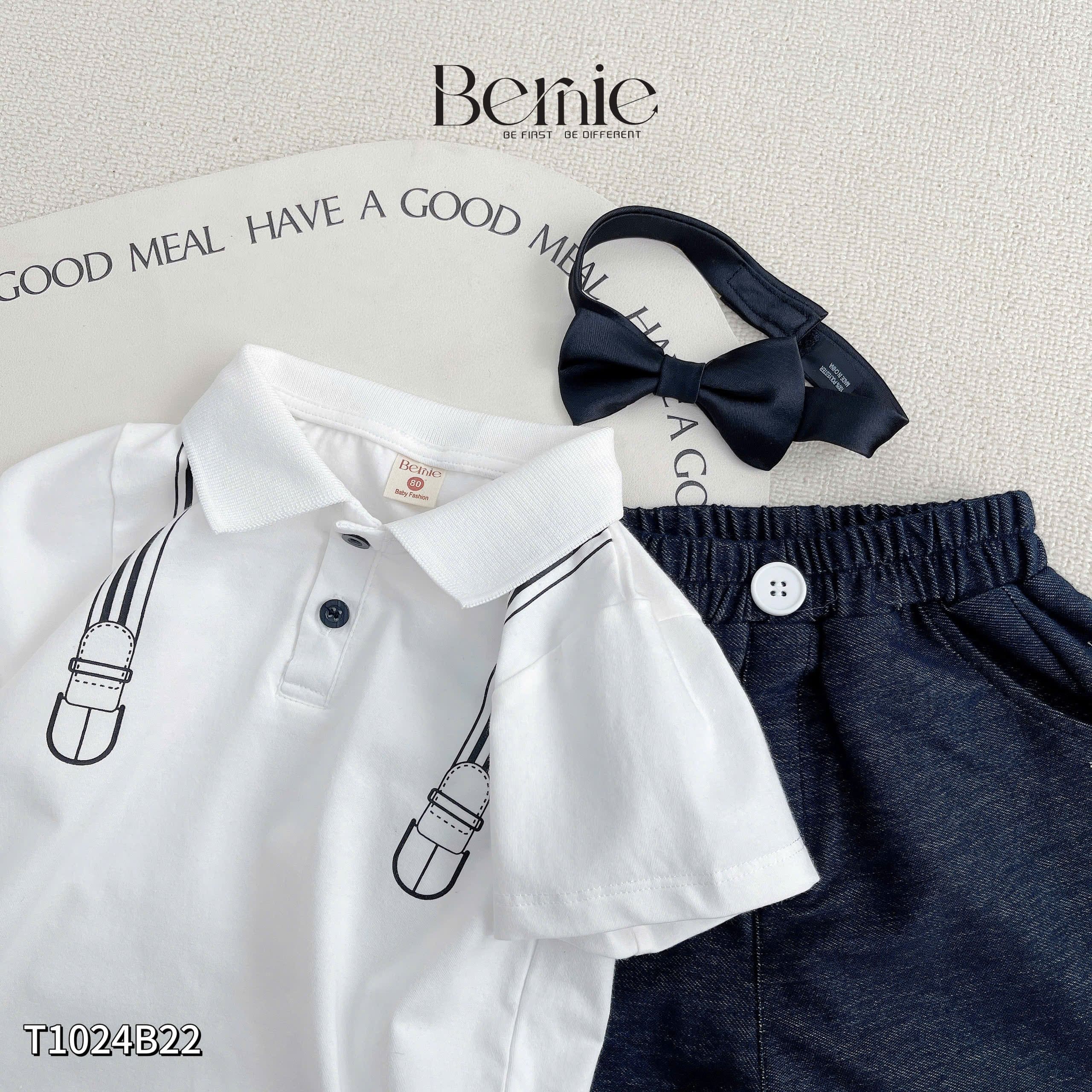 BERNIE – SET CÔNG TỬ ÁO POLO QUẦN DA CÁ CHO BÉ TRAI