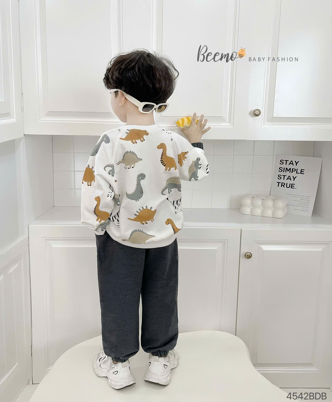 BEEMO_SET NỈ DA CÁ IN TRÀN KHỦNG LONG CHO BÉ TRAI – DỄ THƯƠNG VÀ ẤM ÁP