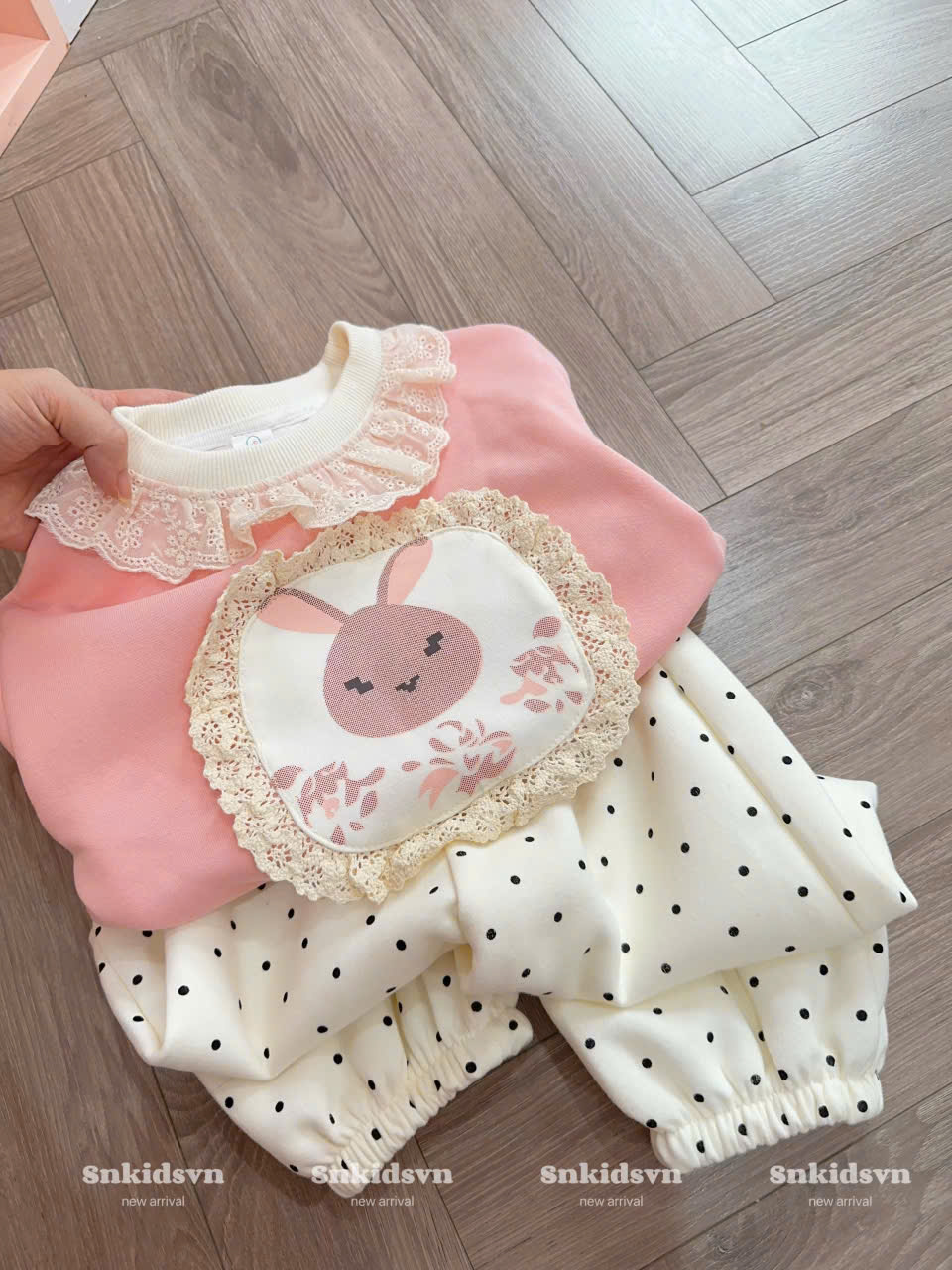 BỘ NỈ 2 DA QUẦN BI CHO BÉ GÁI