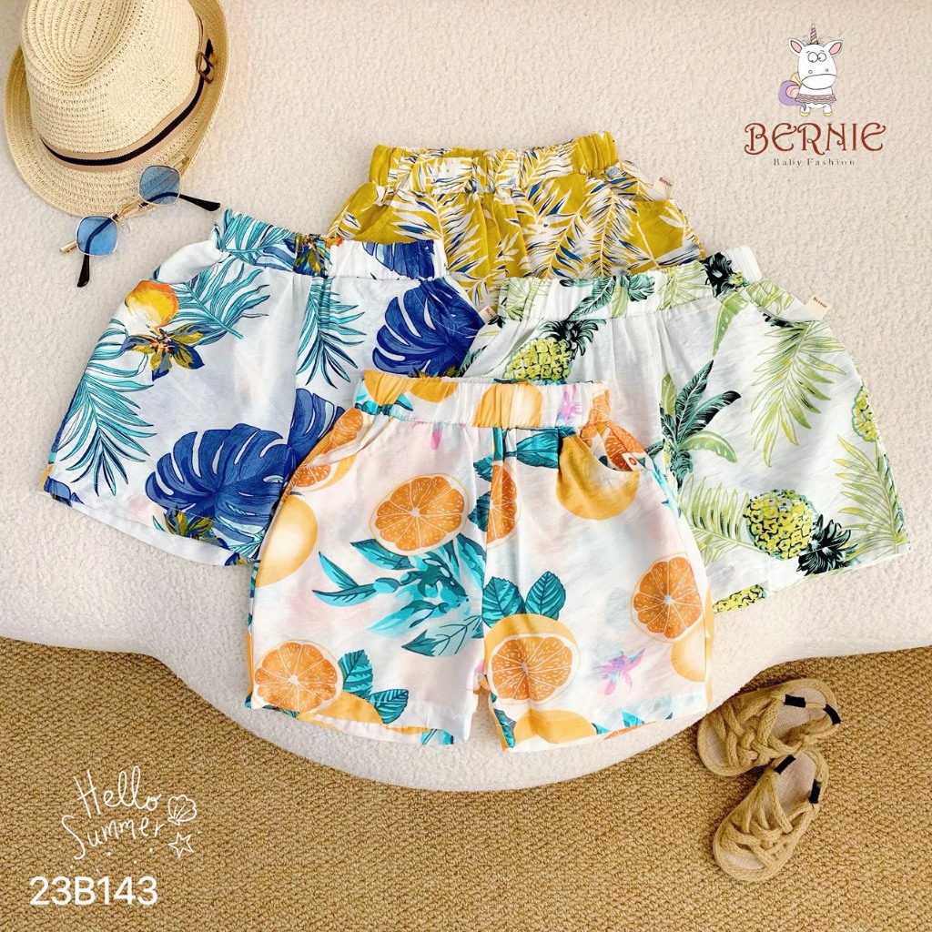 BERNIE_BỘ SƠ MI ĐŨI MỀM ĐI BIỂN CHO BÉ TRAI