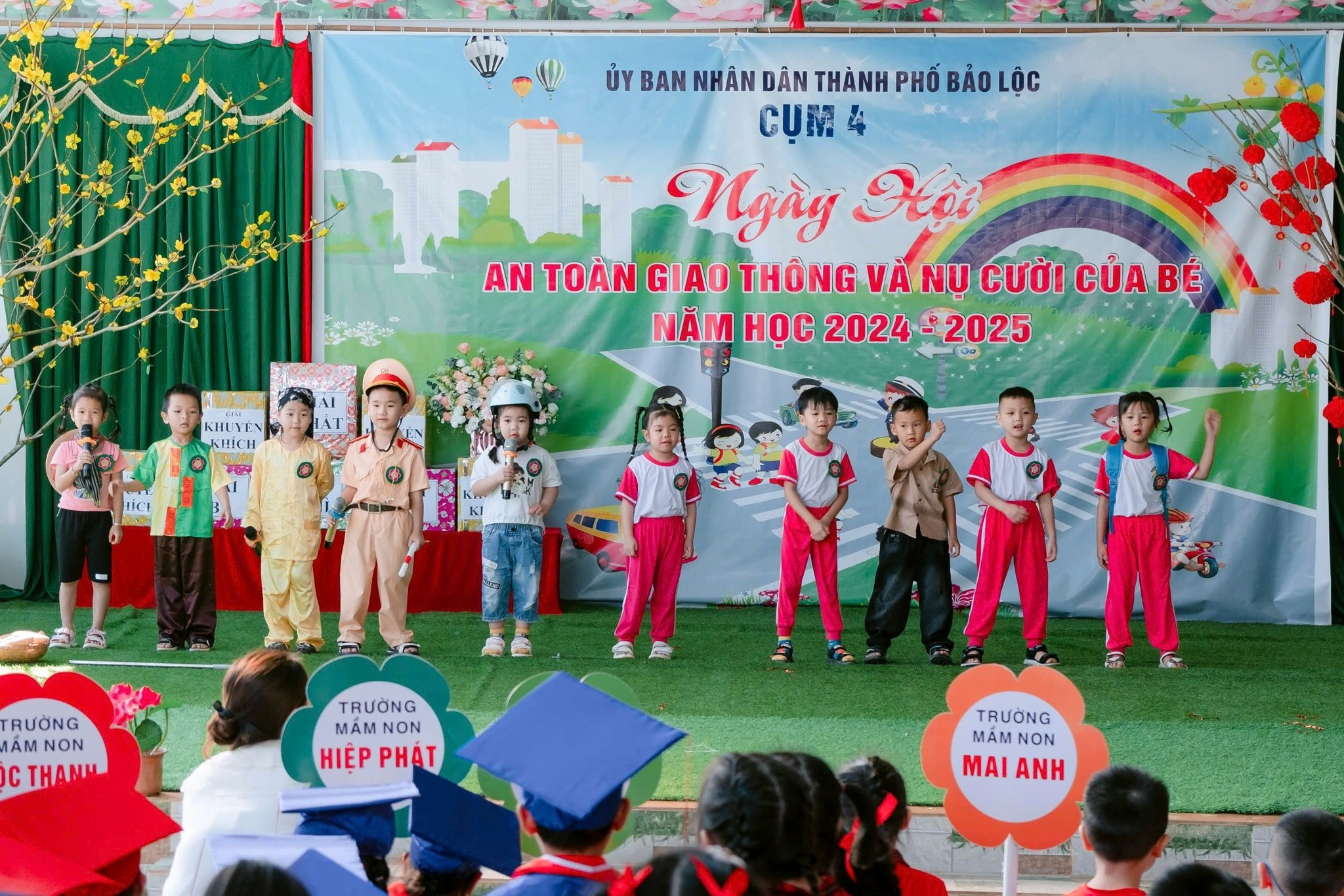Hội thi An toàn giao thông và nụ cười của bé cấp cụm năm học 2024-2025