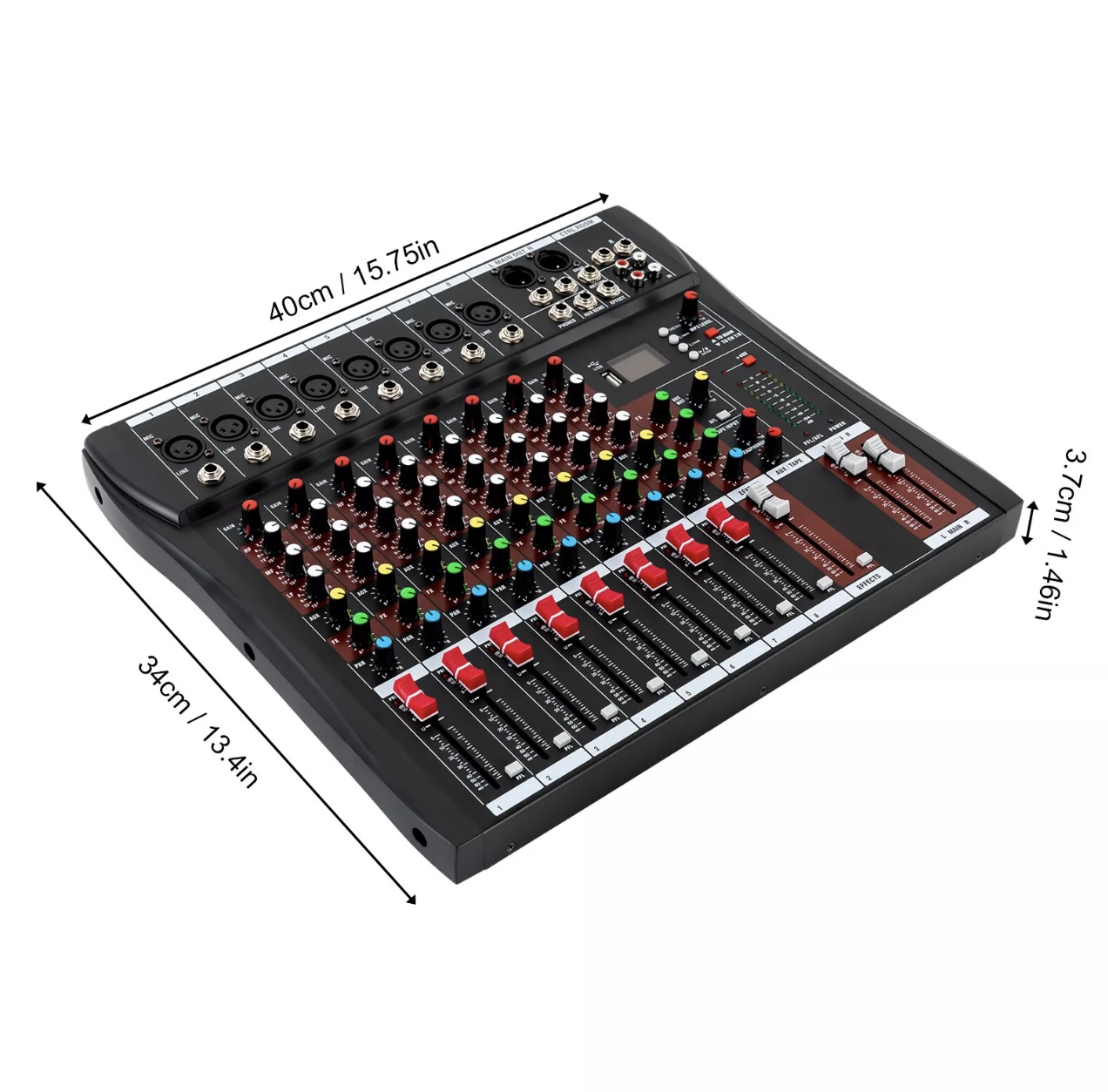 Mixer Pro 8 Channel Bluetooth Studio Audio Hàng Xuất USA