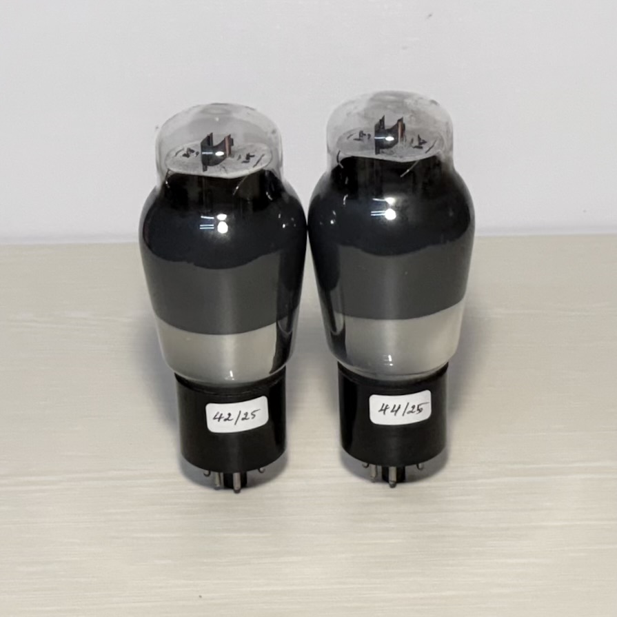 Bóng Đèn 6L6G. 2 Rare 6L6G GE Vacuum Tube Black Glass Black Plate