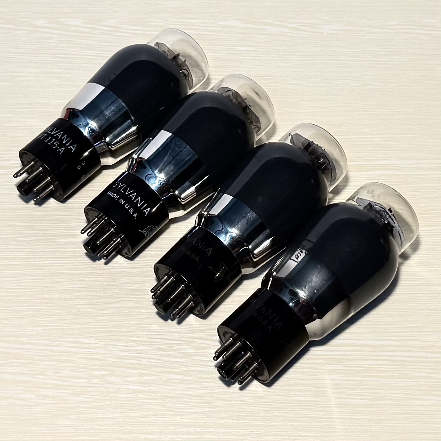 4 Bóng Đèn Sylvania 6L6G. Lot of 4 Sylvania 6L6G Vacuum Tubes