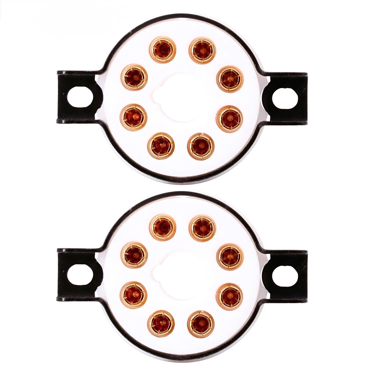 Đế Đèn 8pin Dành Cho 6SN7 6V6 5U4 GZ37 EL34 6550 KT88 6L6 Chân Vàng Cao Cấp