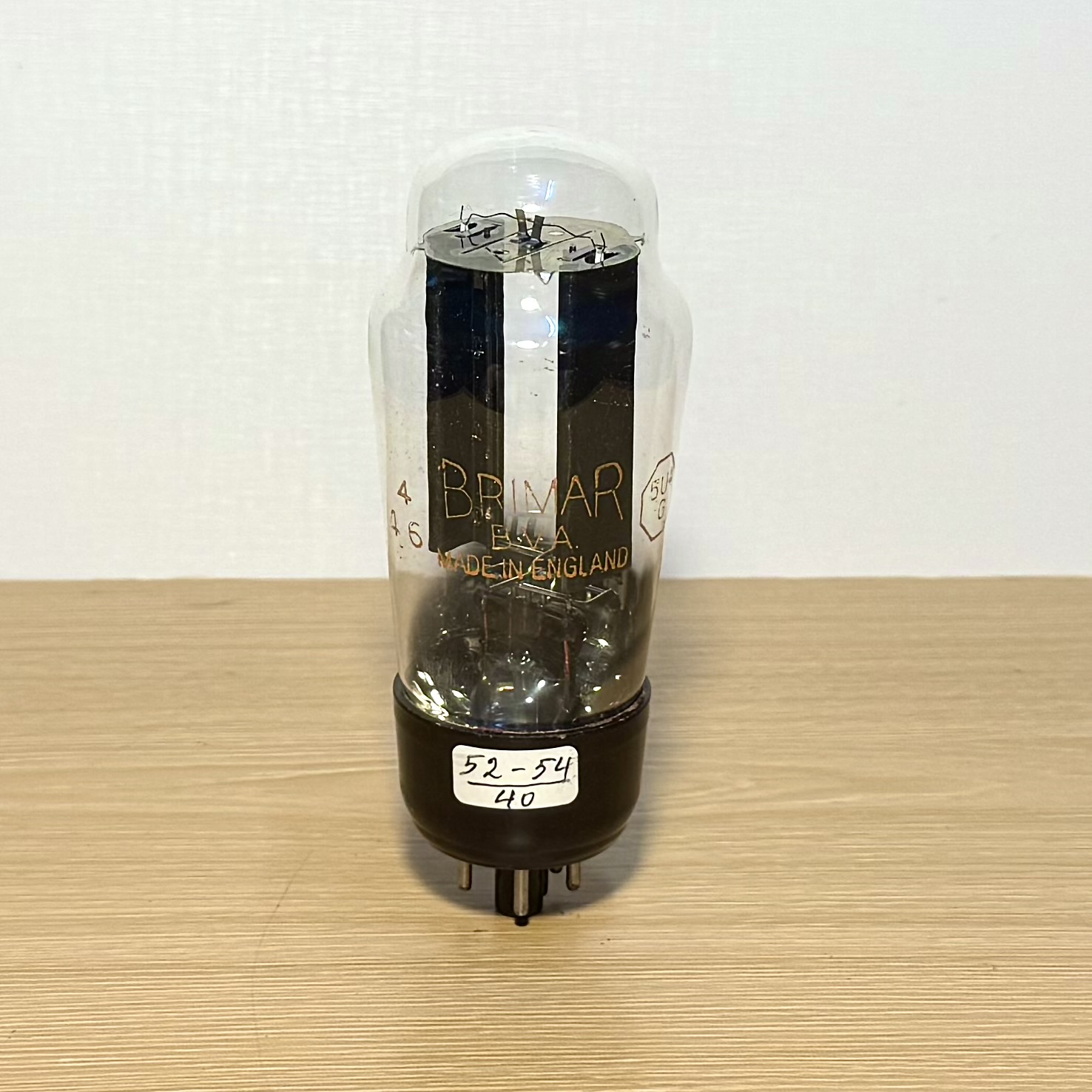 Bóng Đèn 5U4G. Brimar 5U4G / U52 Black Plate Square Getter Round Brown Base