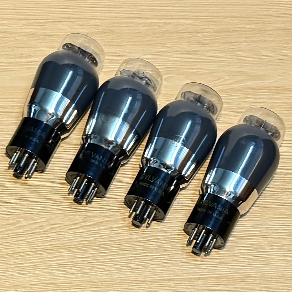 Bộ Tứ 6L6G Sylvania Kính Đen Đã Kiểm Tra