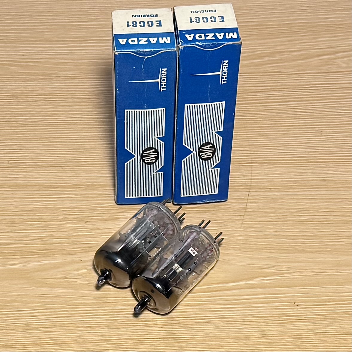 Pair Mazda ECC81/12AT7 Mới Trong Hộp Gốc Chưa Sử Dụng