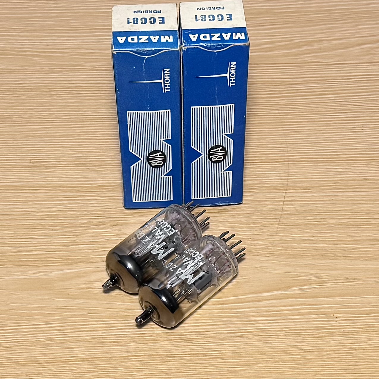 Pair Mazda ECC81/12AT7 Mới Trong Hộp Gốc Chưa Sử Dụng