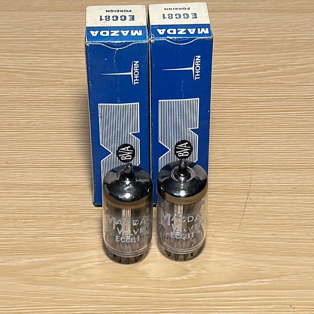 Pair Mazda ECC81/12AT7 Mới Trong Hộp Gốc Chưa Sử Dụng