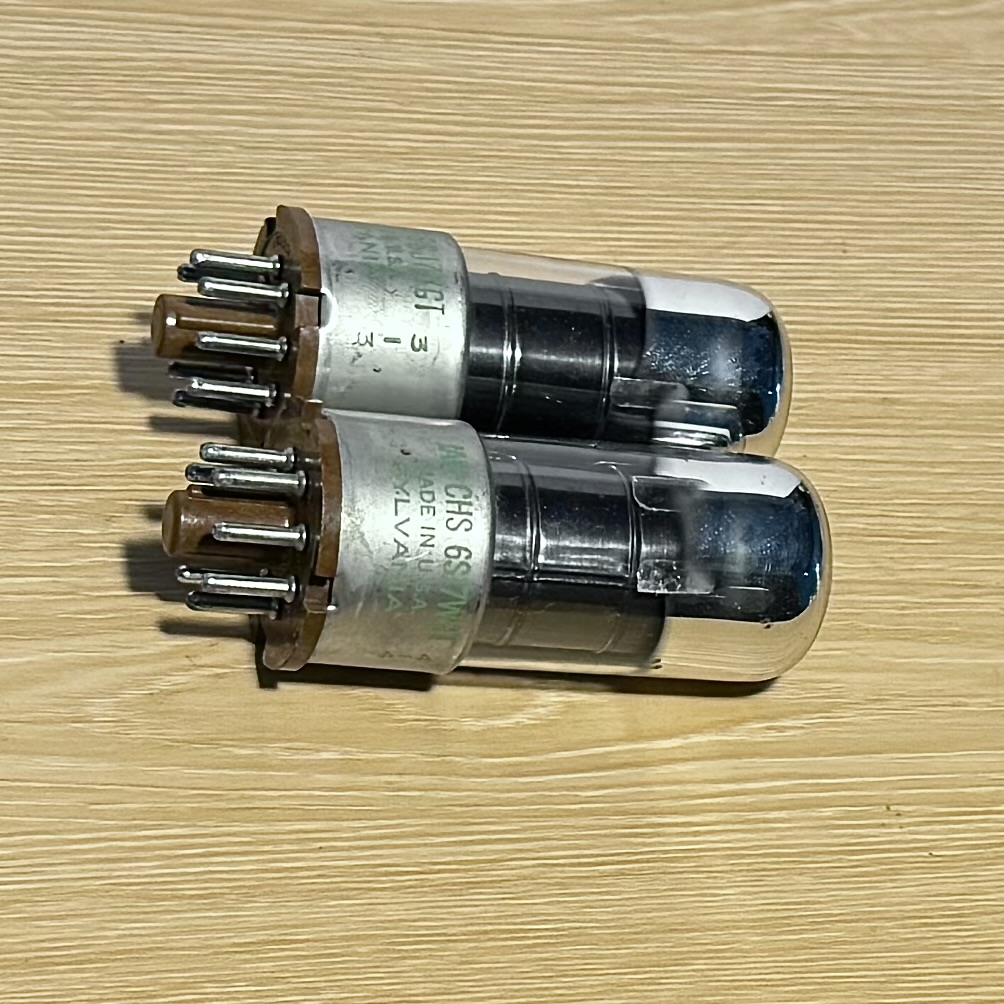 Pair 6SJ7 Sylvania Matal Base JAN CHS 6SJ7WGT Vacuum Tube Nos