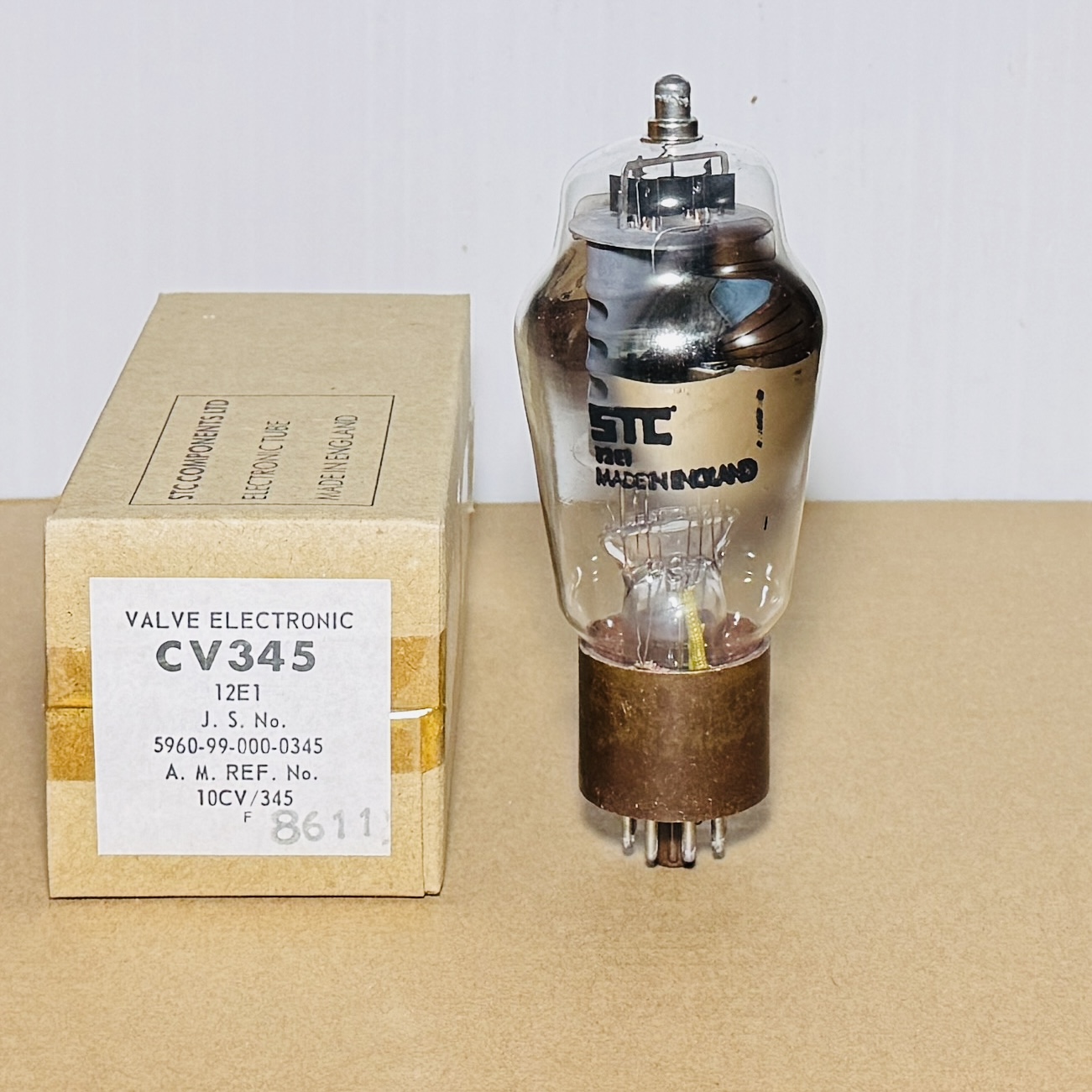 1pc STC ITT CV345 12E1 Brown Base Valve Tube New in Box (V32)