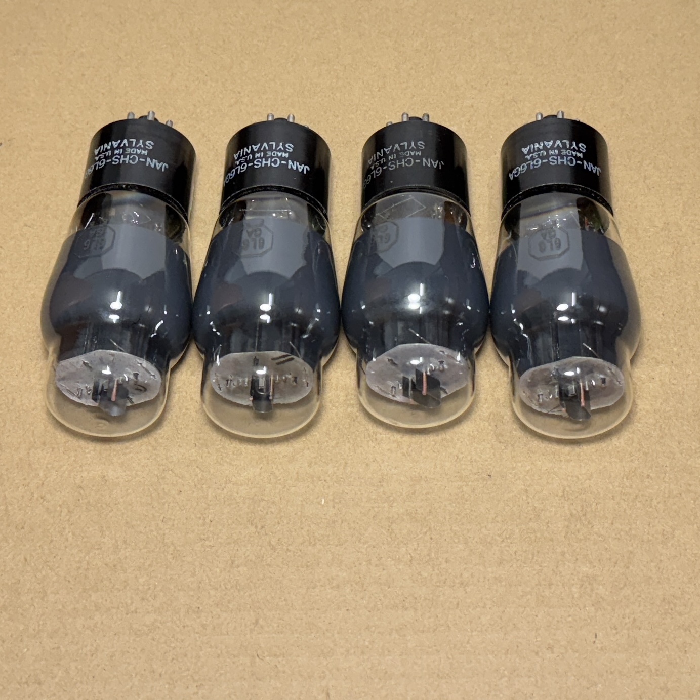 Matched Quad 6L6GA SYLVANIA D Getter Đã Test Rất Mạnh