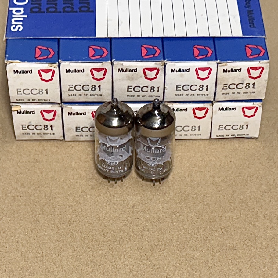 2 Röhren ECC81 12AT7 METAL (Mullard) Japan Produzione coppia abbinata 2 Röhren ECC81 12AT7 METAL (Mullard) Japan Produzione coppia abbinata
