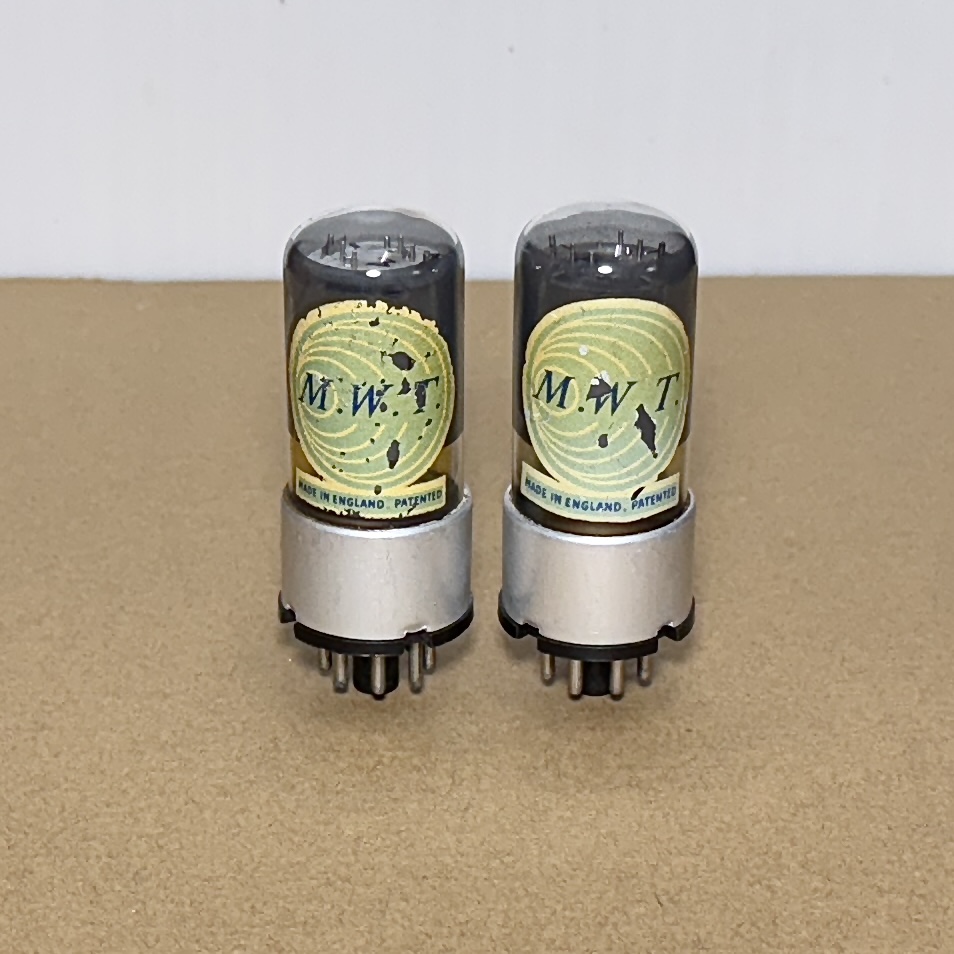 2x B65 6SN7 Marconi Metal Base Valve Tube