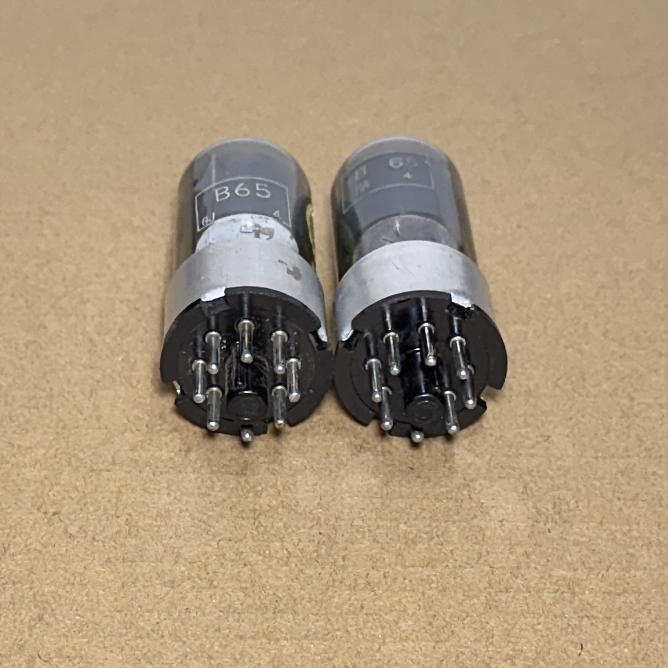 2x B65 6SN7 Marconi Metal Base Valve Tube