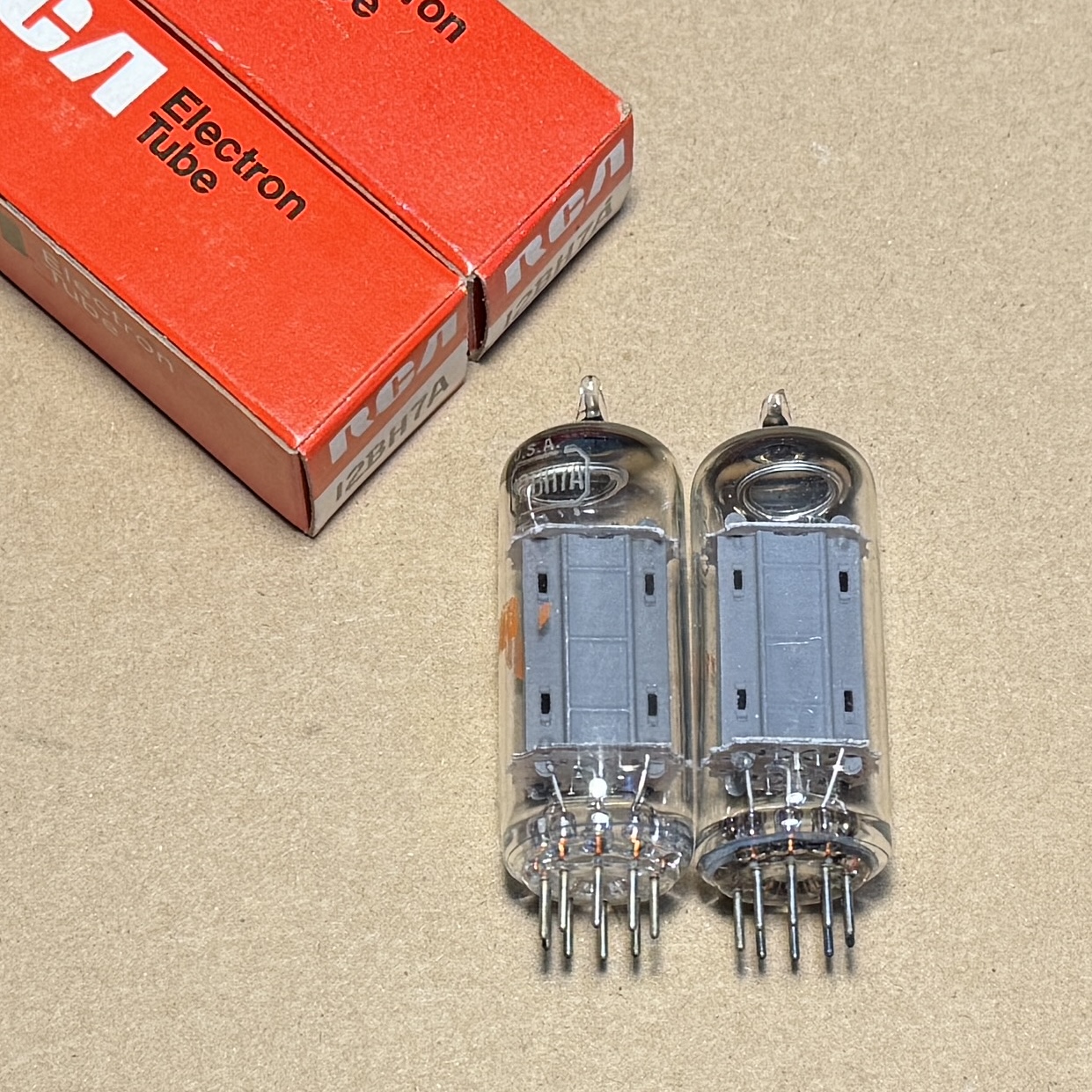 2x RCA 12BH7A Tubes NOS NIB Tested Matched Codes