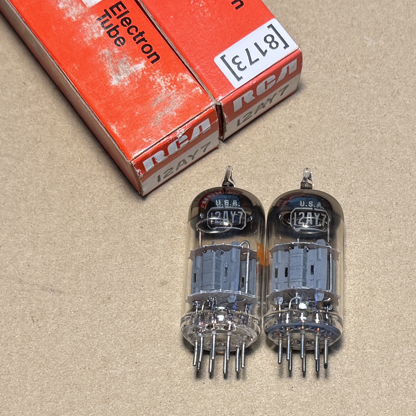 1pair RCA 12AY7 6072 Gray Plate Red Stamp Vacuum Audio Amplifier Tube New In Box