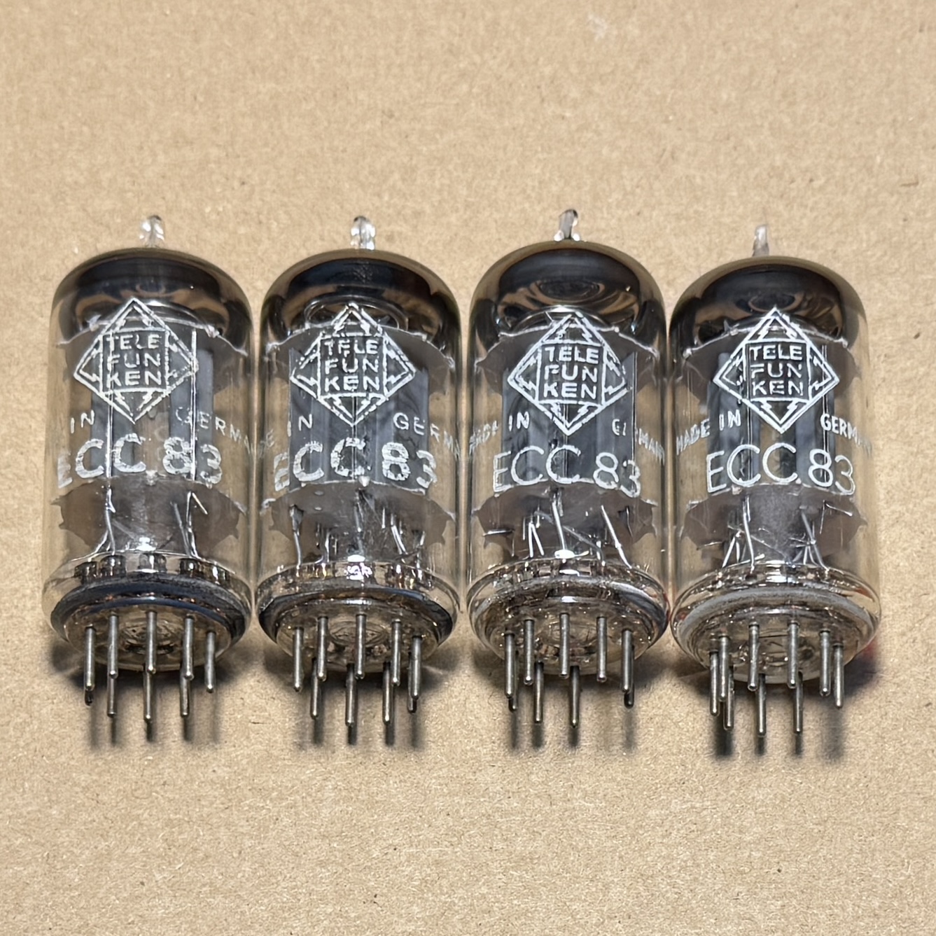 2Pc Telefunken ECC83 12AX7 Long Plate 17mm Test Strong (LC54)