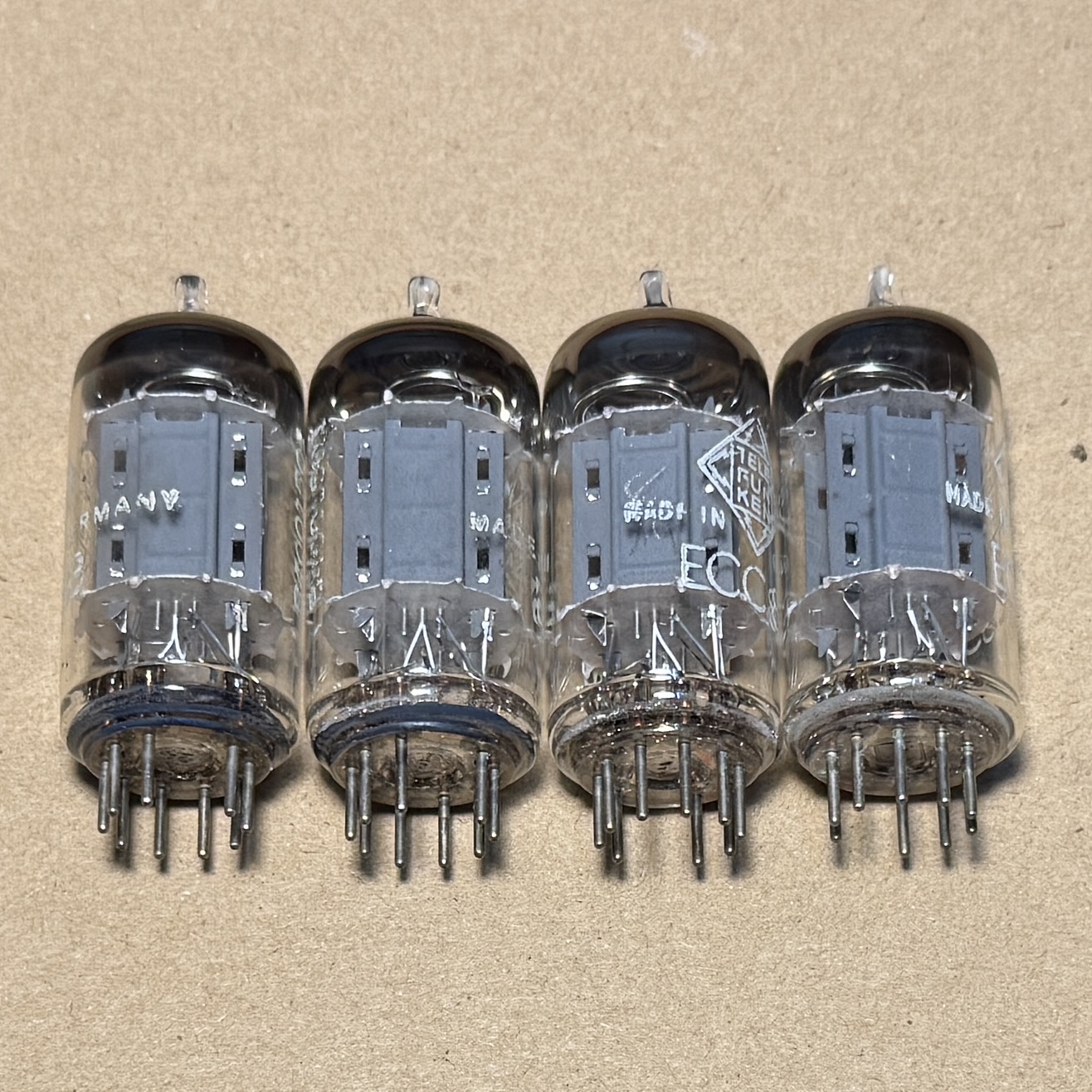 2Pc Telefunken ECC83 12AX7 Long Plate 17mm Test Strong (LC54)