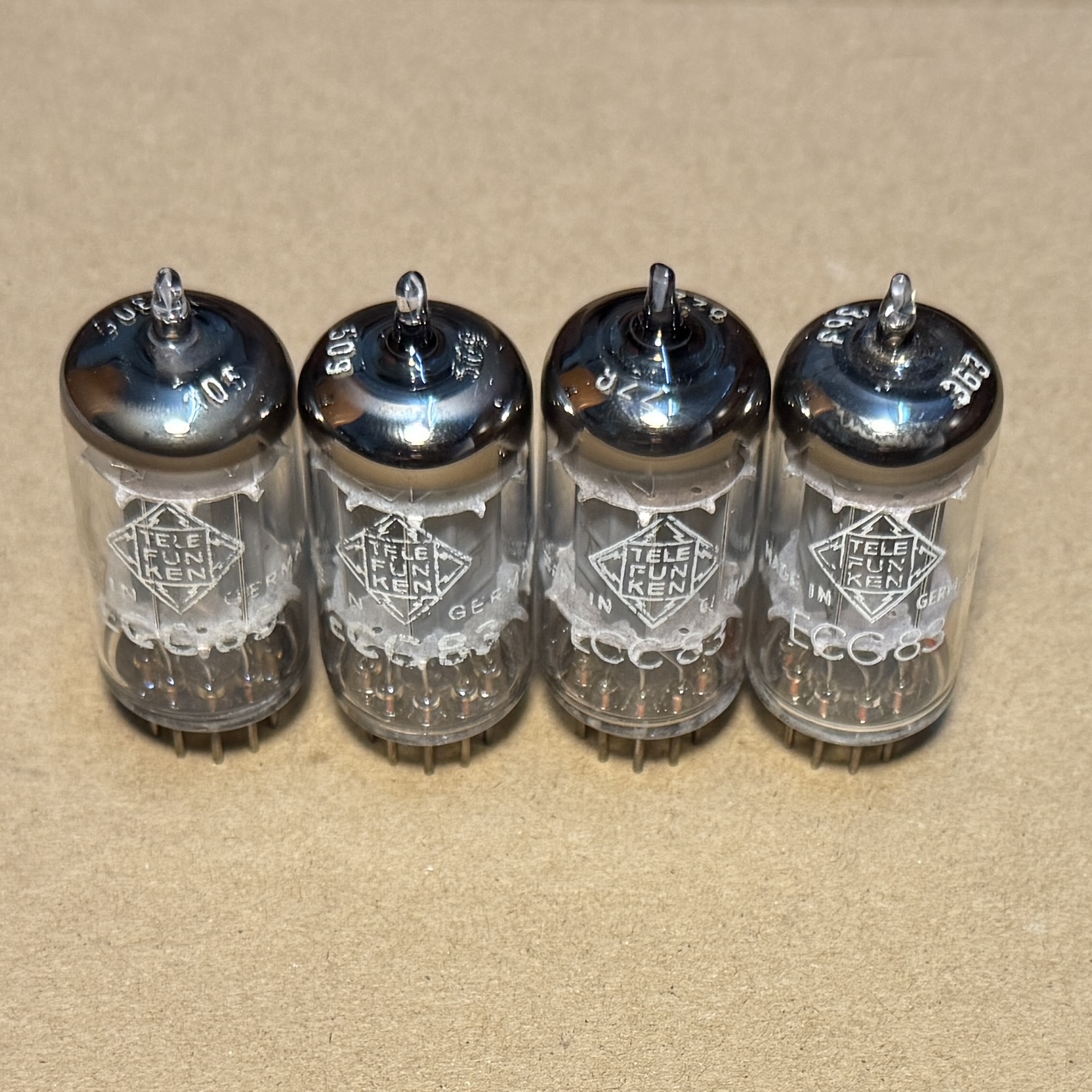 2Pc Telefunken ECC83 12AX7 Long Plate 17mm Test Strong (LC54)