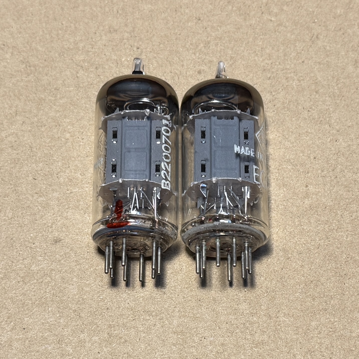 2Pc Telefunken ECC83 12AX7 Long Plate 17mm Test Strong (LC54 2Pc Telefunken ECC83 12AX7 Long Plate 17mm Test Strong (LC54