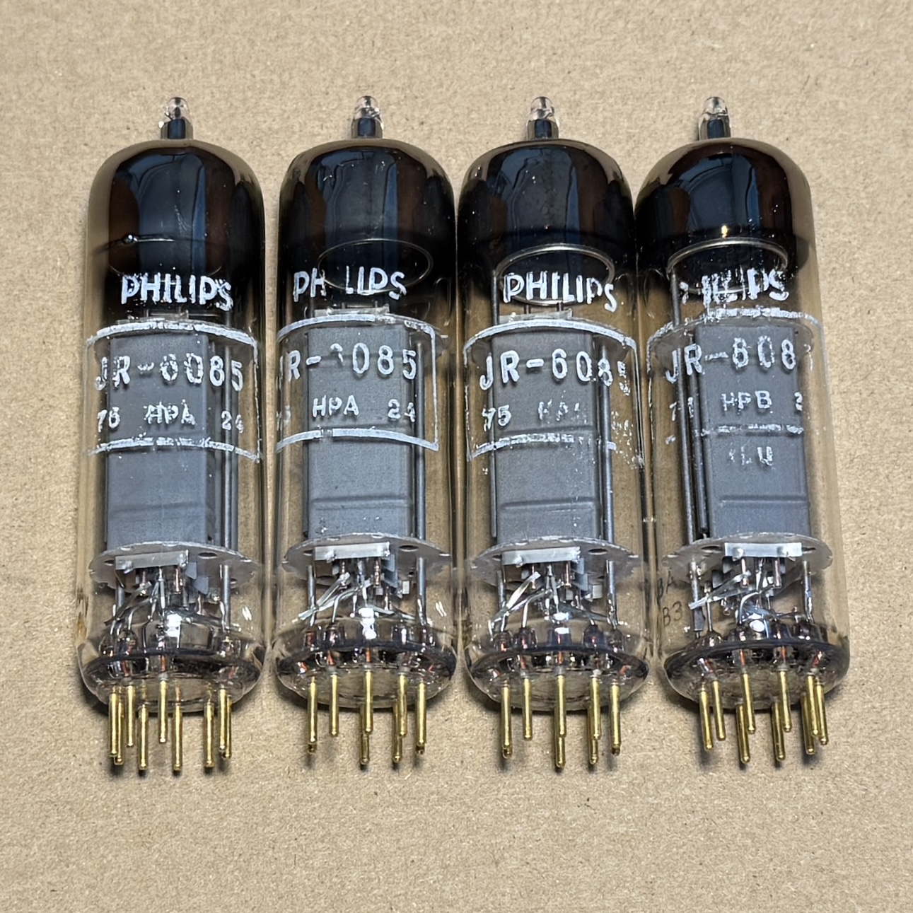1pair Philips 6085 Gold Pin Eq E80CC 12AU7 ECC82 Test Strong (LC 55)