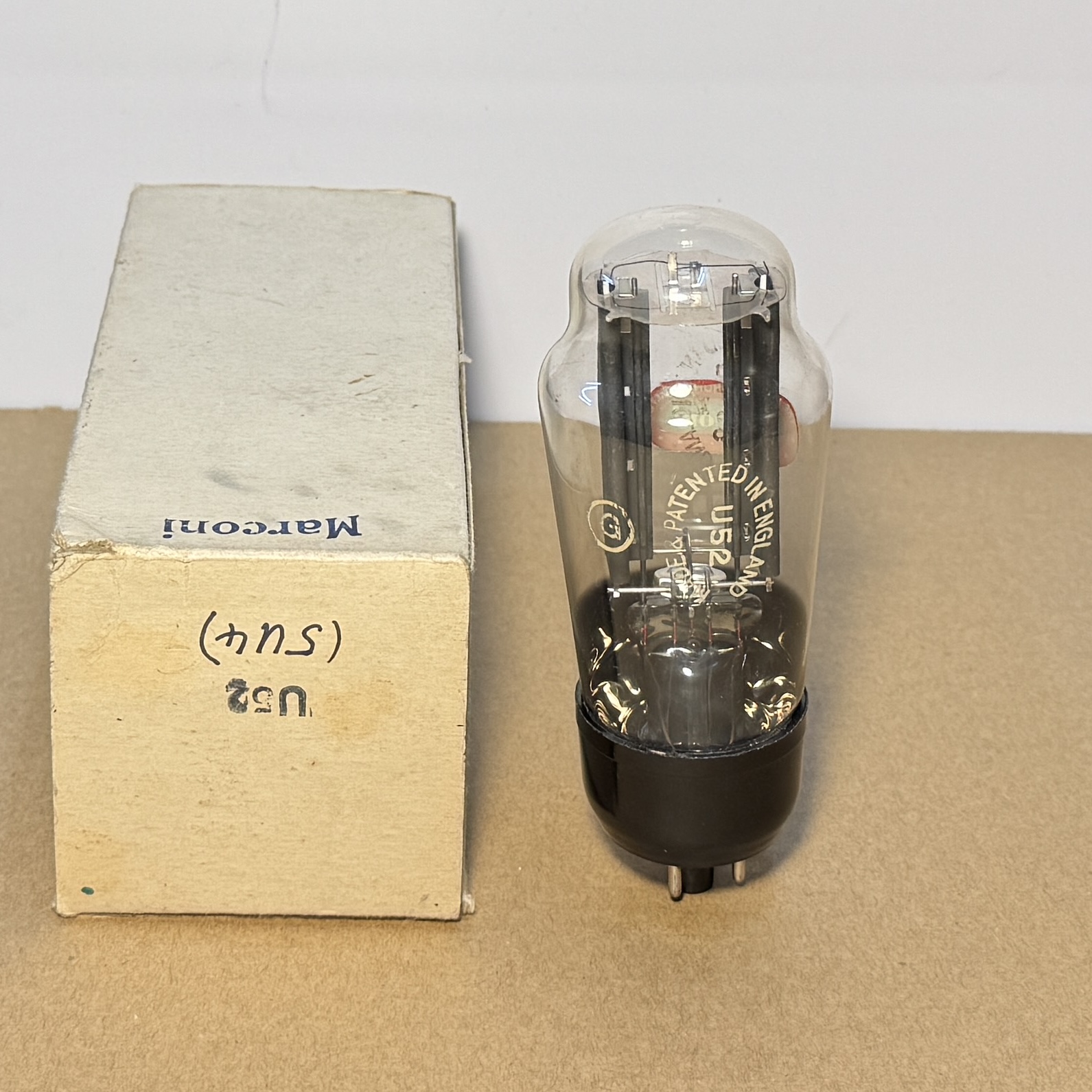 1Pc Marconi U52 5U4G Black Base Cup Getter Opened - never used