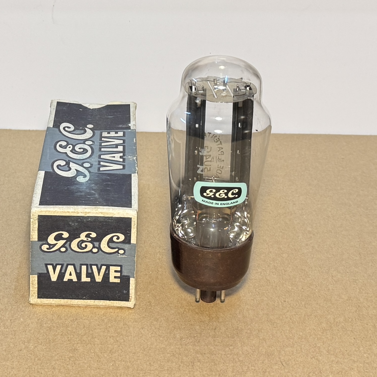 M. GEC 5U4G U52 53KU Black Plate Brown Base D Getter Valve Tube Test Strong