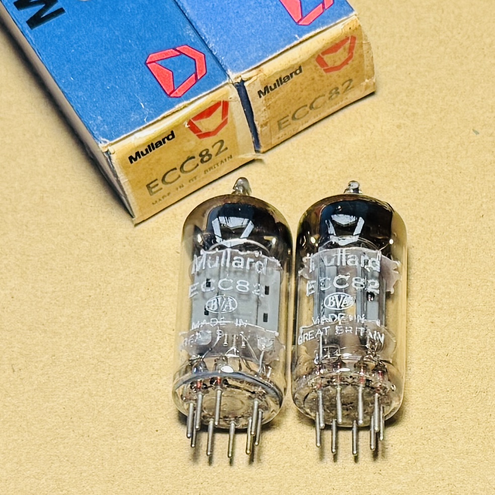 Pair Mullard ECC82 12AU7 Halo Getter Valve Tube New In Box (V22)