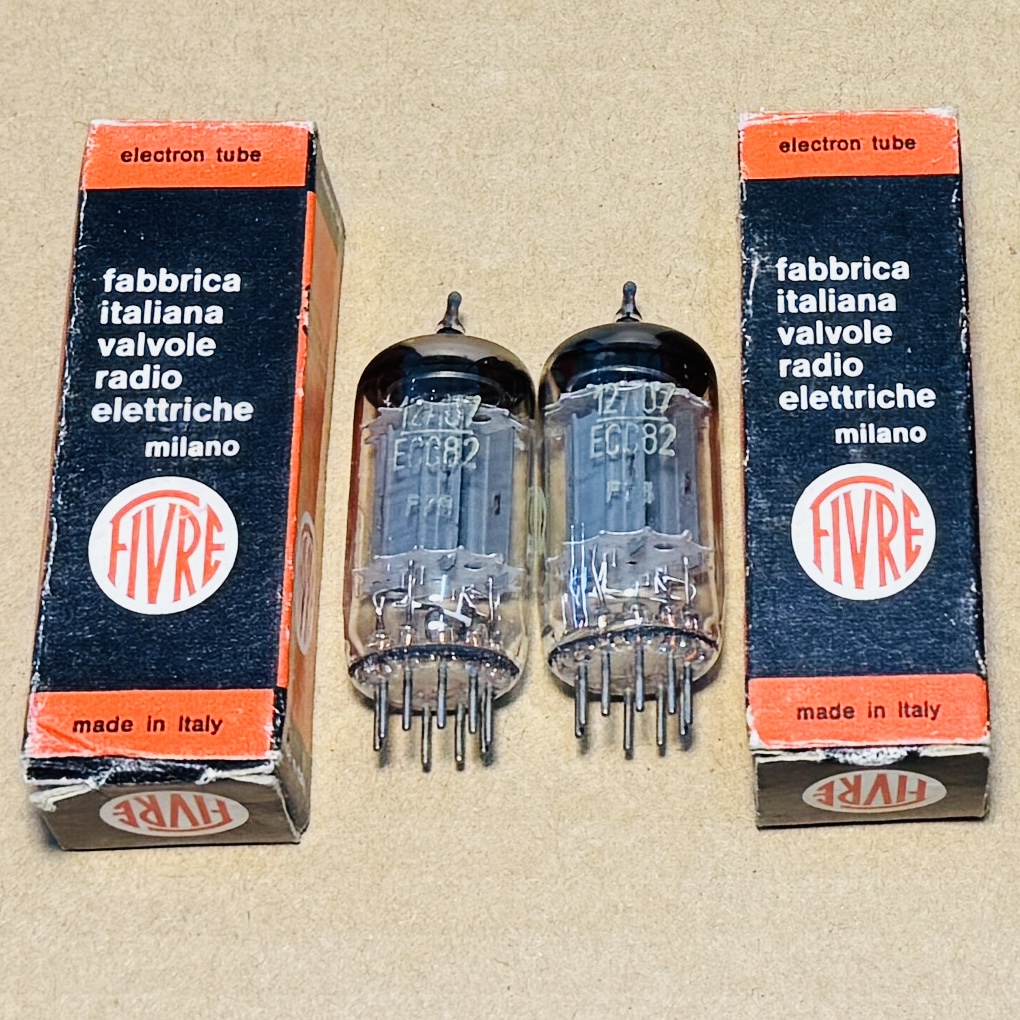 Pair Fivre 12AU7 ECC82 Grey Plate Valve Tube New in Box