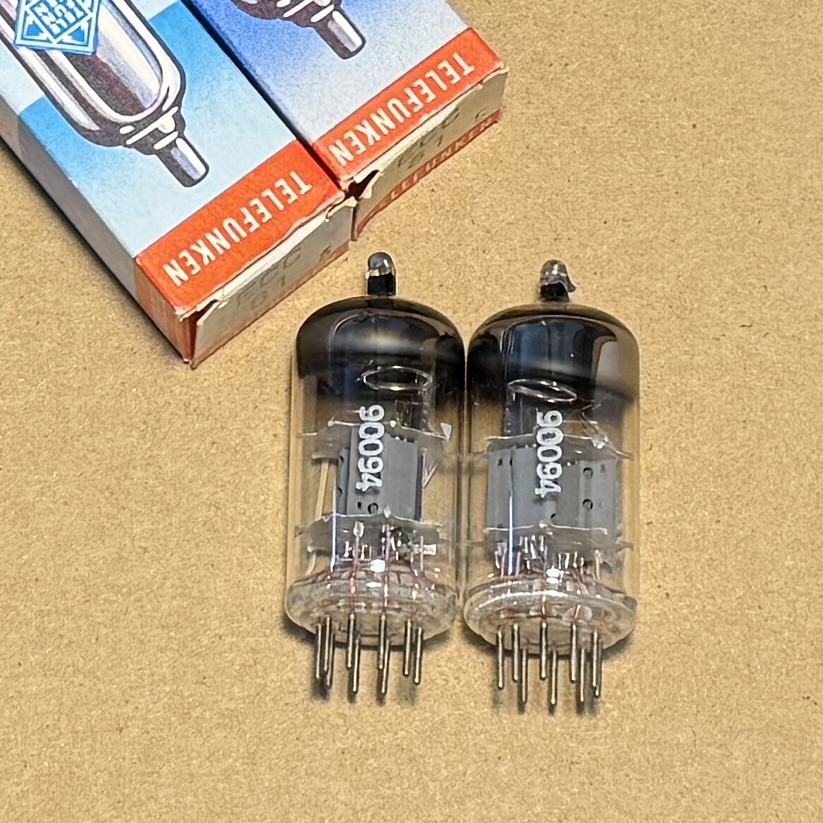 2x Telefunken ECC81 12AT7 Halo Getter New in box