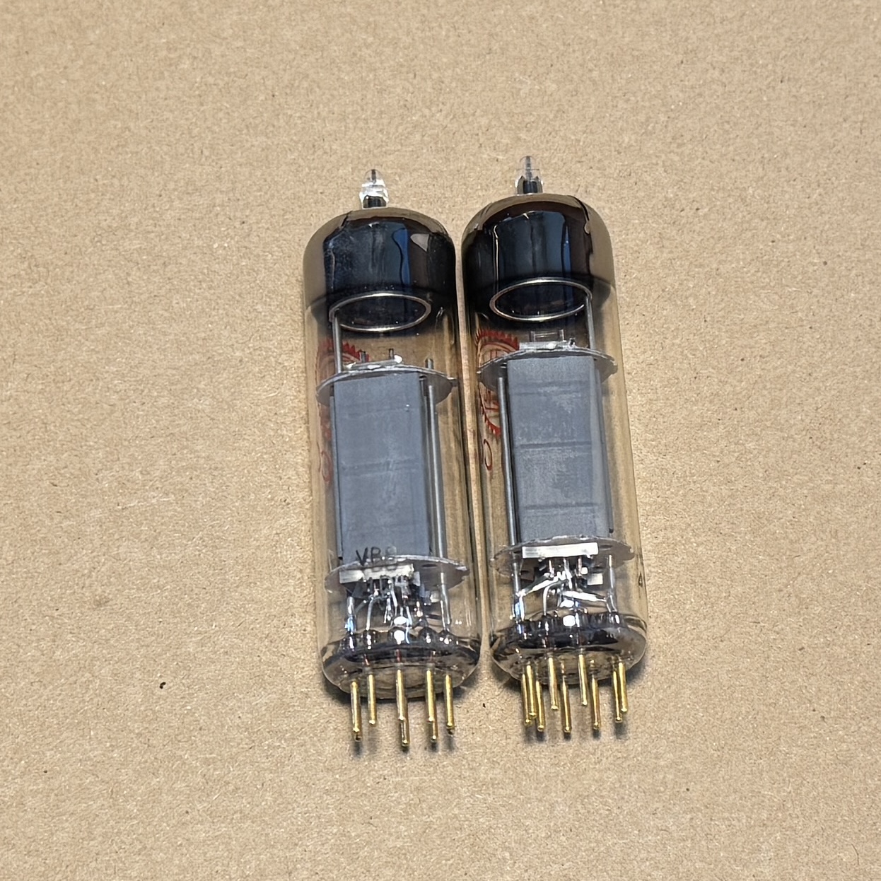 1Pair Valvo E80CC 12AU7 6085 Gold Pin Halo Getter Vacuum Tube (D2)