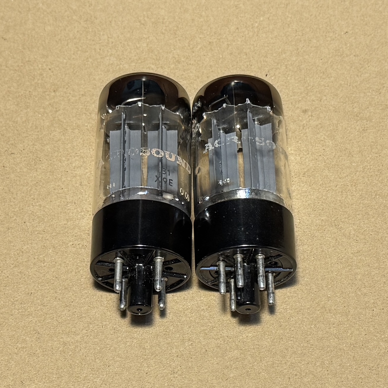 2Pc Amperex GZ34 5AR4 Tube DD Getter Code F31 X9E & X9C Holland