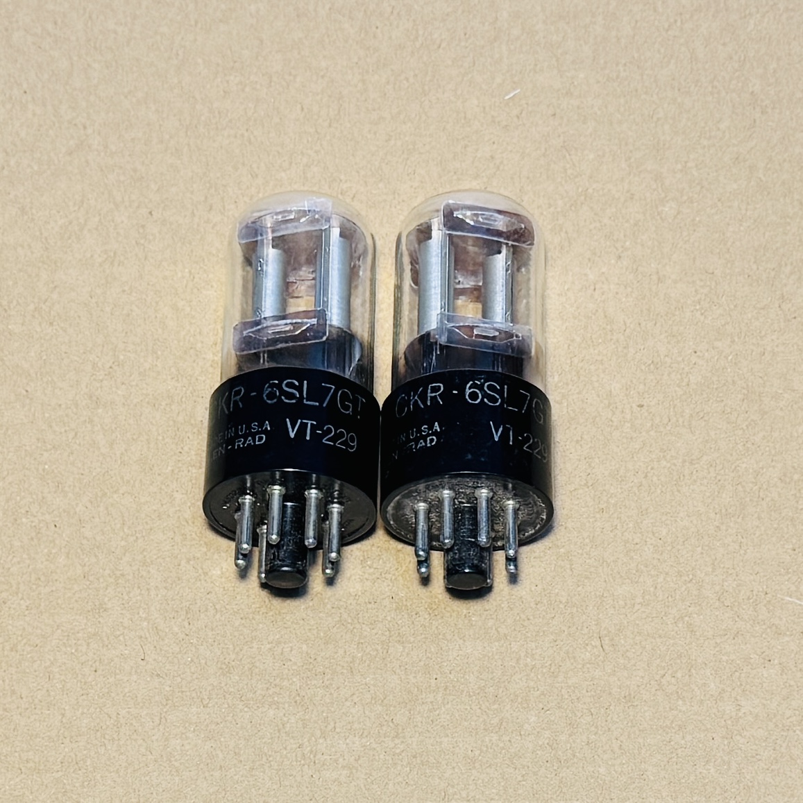 2Pcs 6SL7GT Ken-Rad Silver Plate Valve Tube Eq ECC35 (Nos)