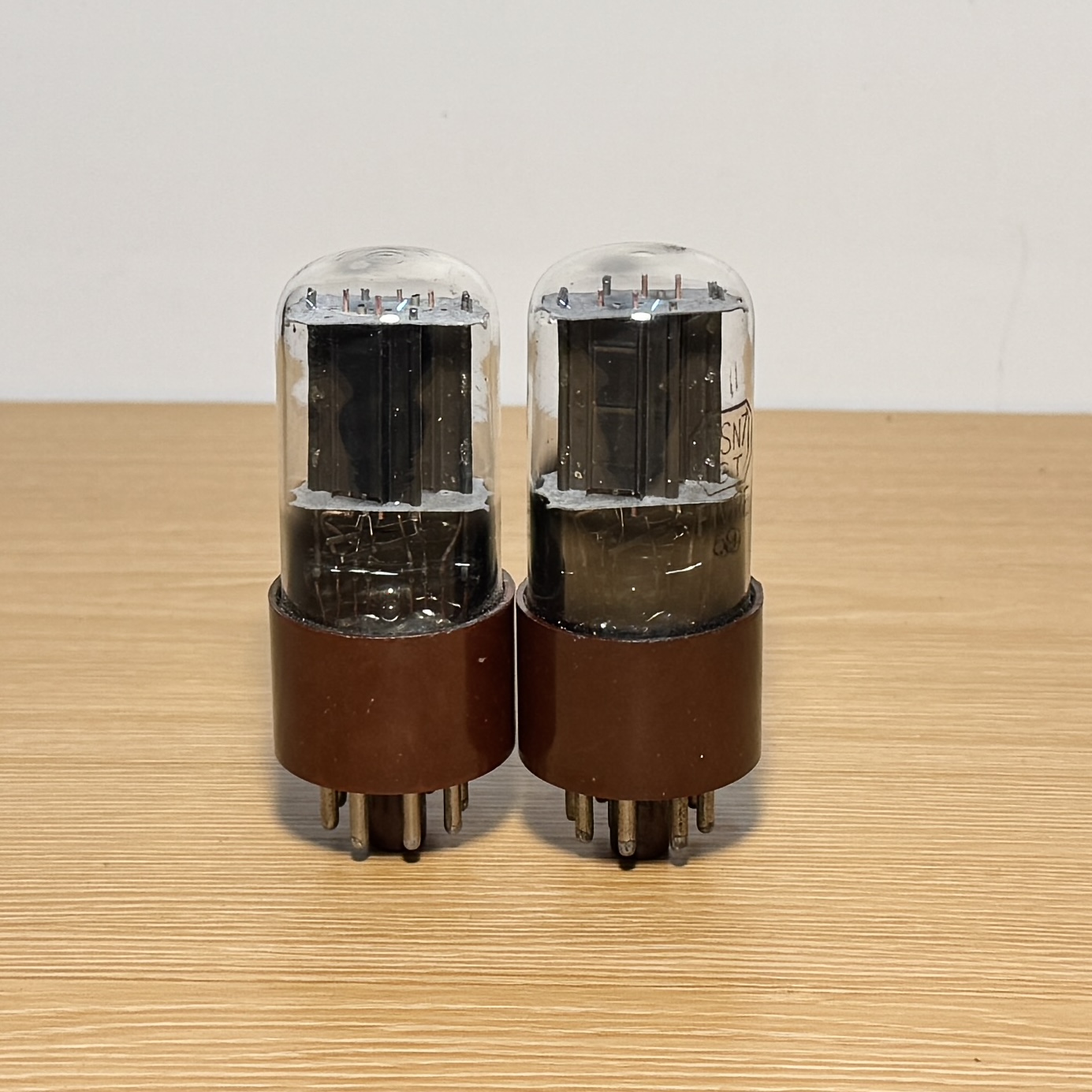 Fivre 6SN7GT Black Plate Brown Base Valve Tube Eq B65 CV181 ECC32