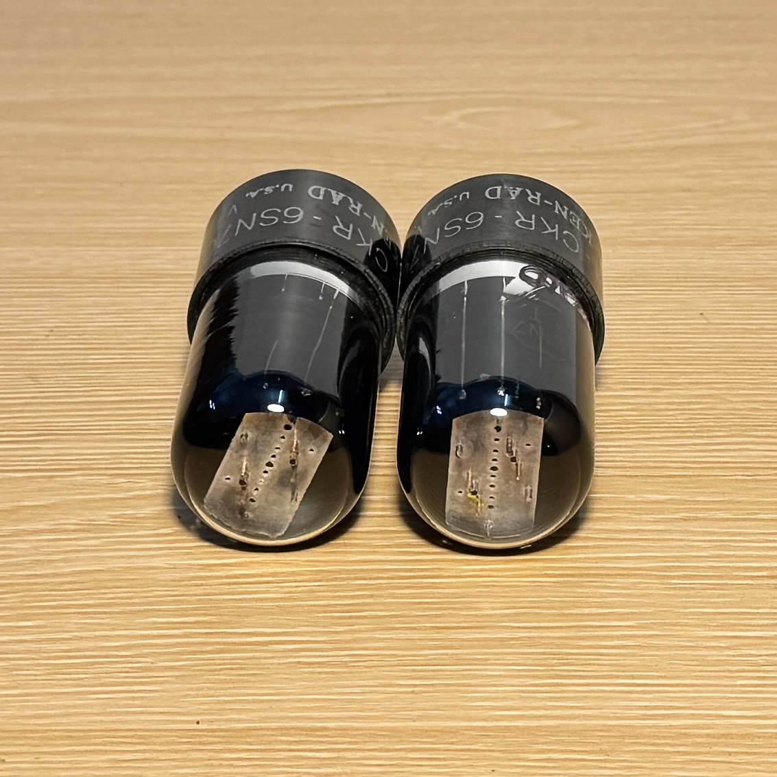 VT231 Ken-Rad 6SN7GT Black Base Valve Tube Test Strong
